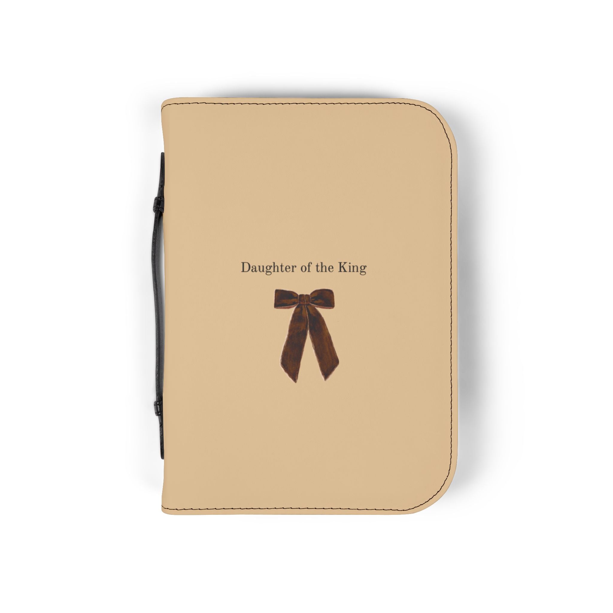 Bible Cover — "Daughter of the King" Zippered Leatherette Bible Case