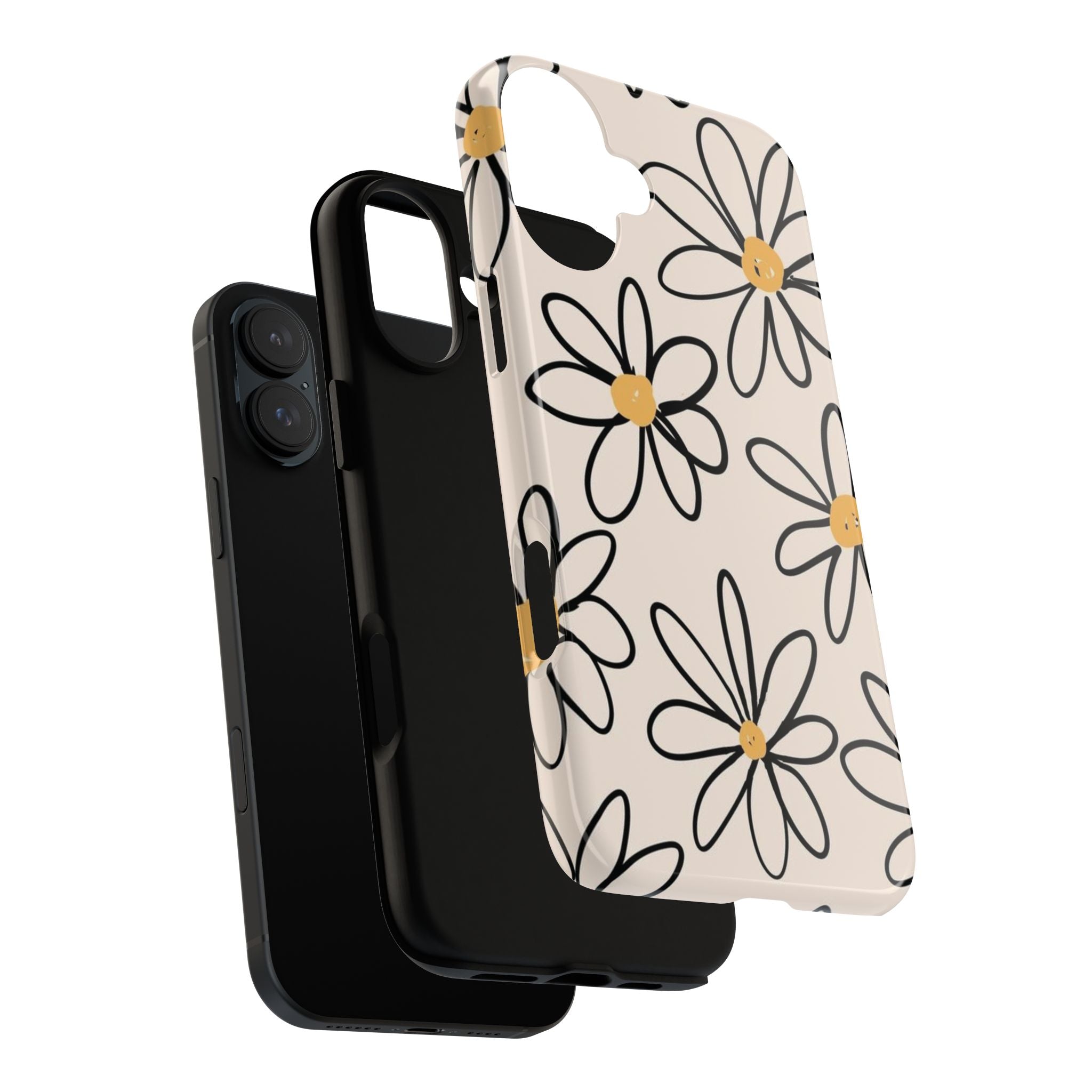Daisy Sketch iPhone Case — Floral Protective Phone Cover
