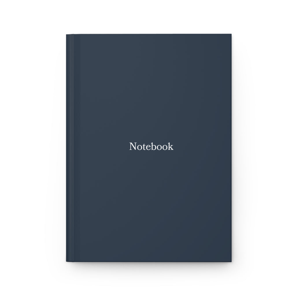 Notebook Hardcover Journal — Minimal Navy Matte Notebook