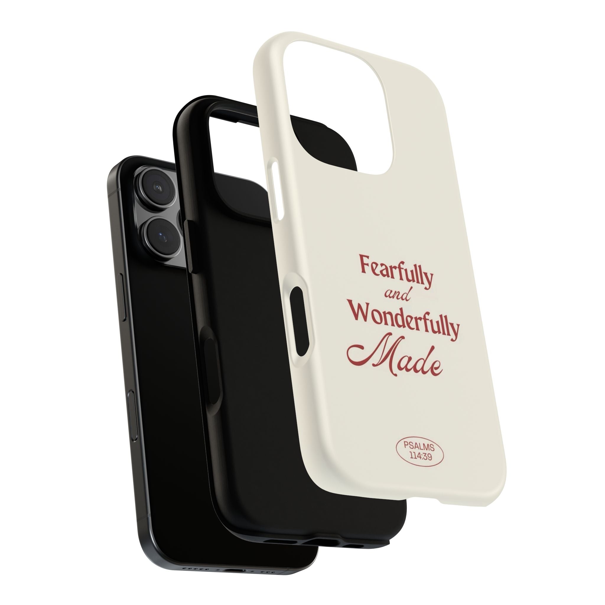 Tough Phone Case — "Fearfully and Wonderfully Made" Christian Scripture Protective Case