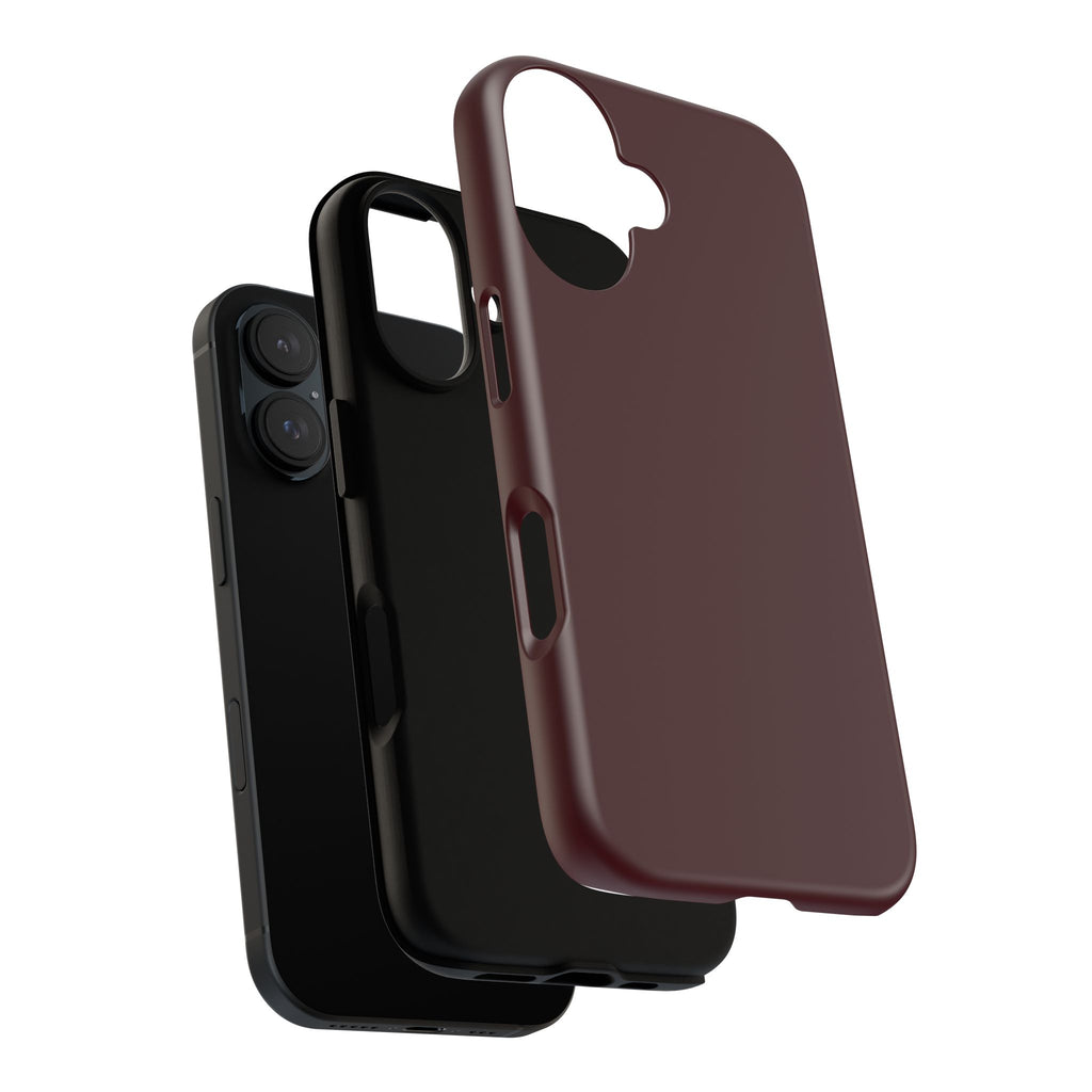 Maroon Tough iPhone Case — Slim Impact-Resistant Protective Cover