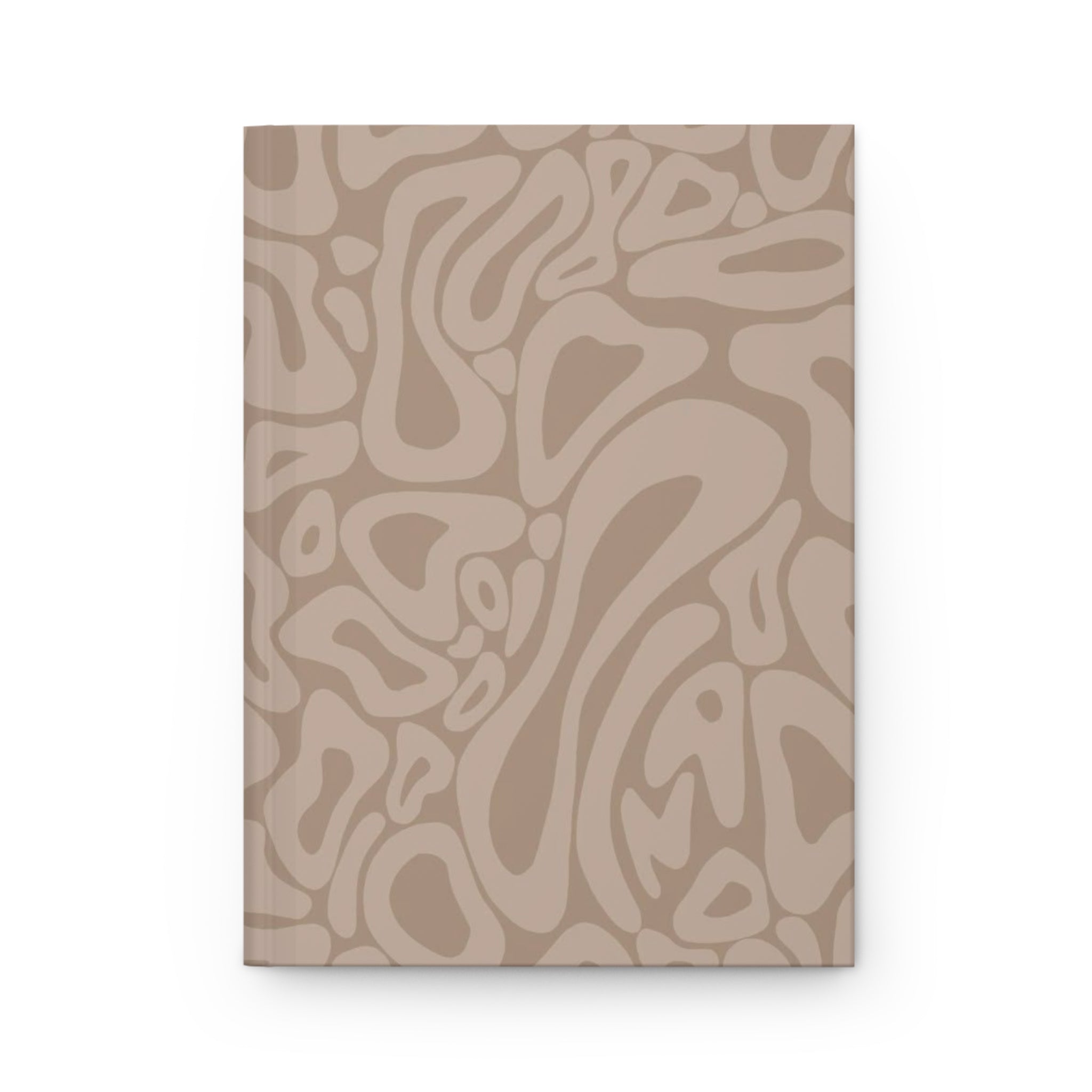 Abstract Neutral Pattern Hardcover Journal — Taupe Swirl Notebook for Notes & Planning