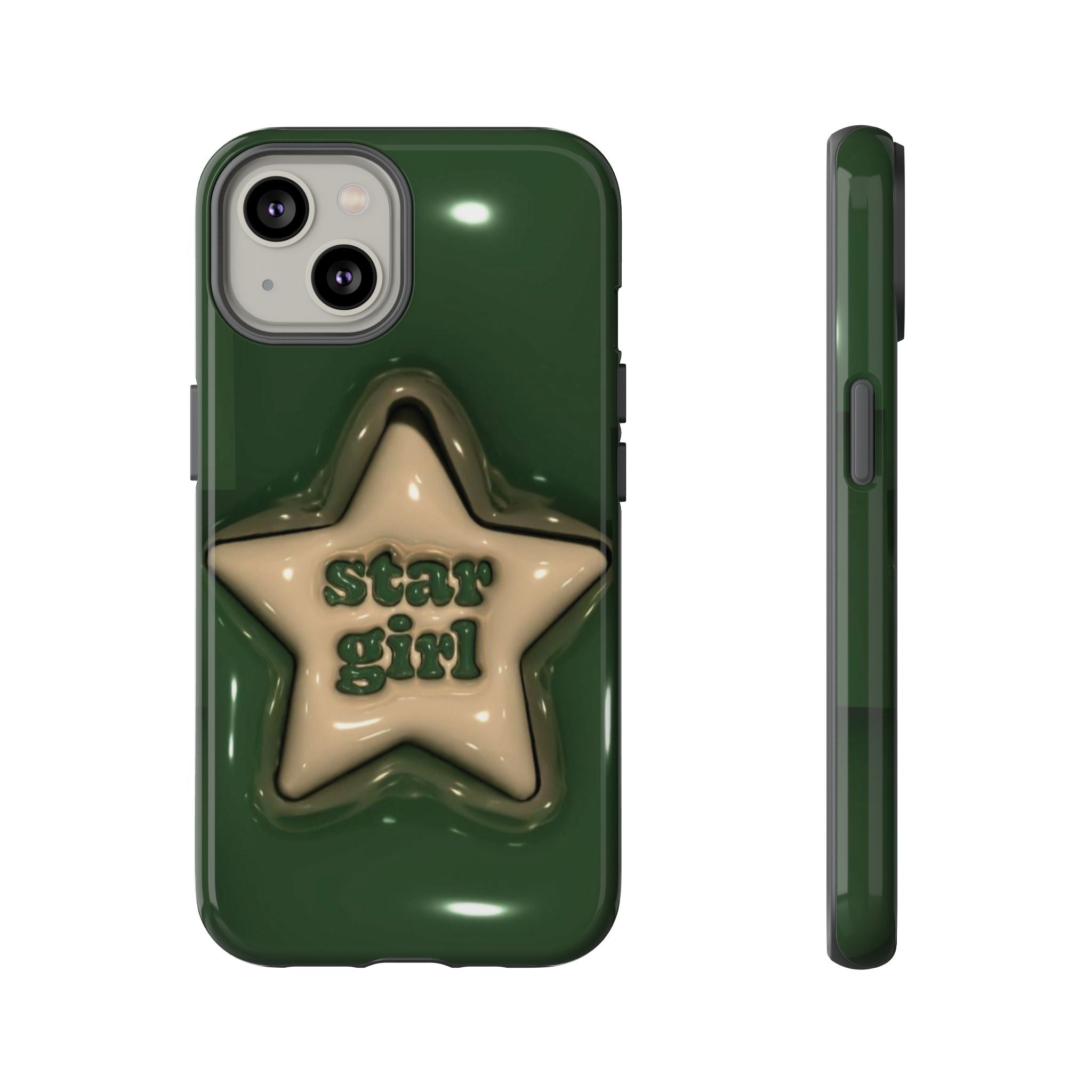 Star Girl iPhone Case — Green Star Protective Case
