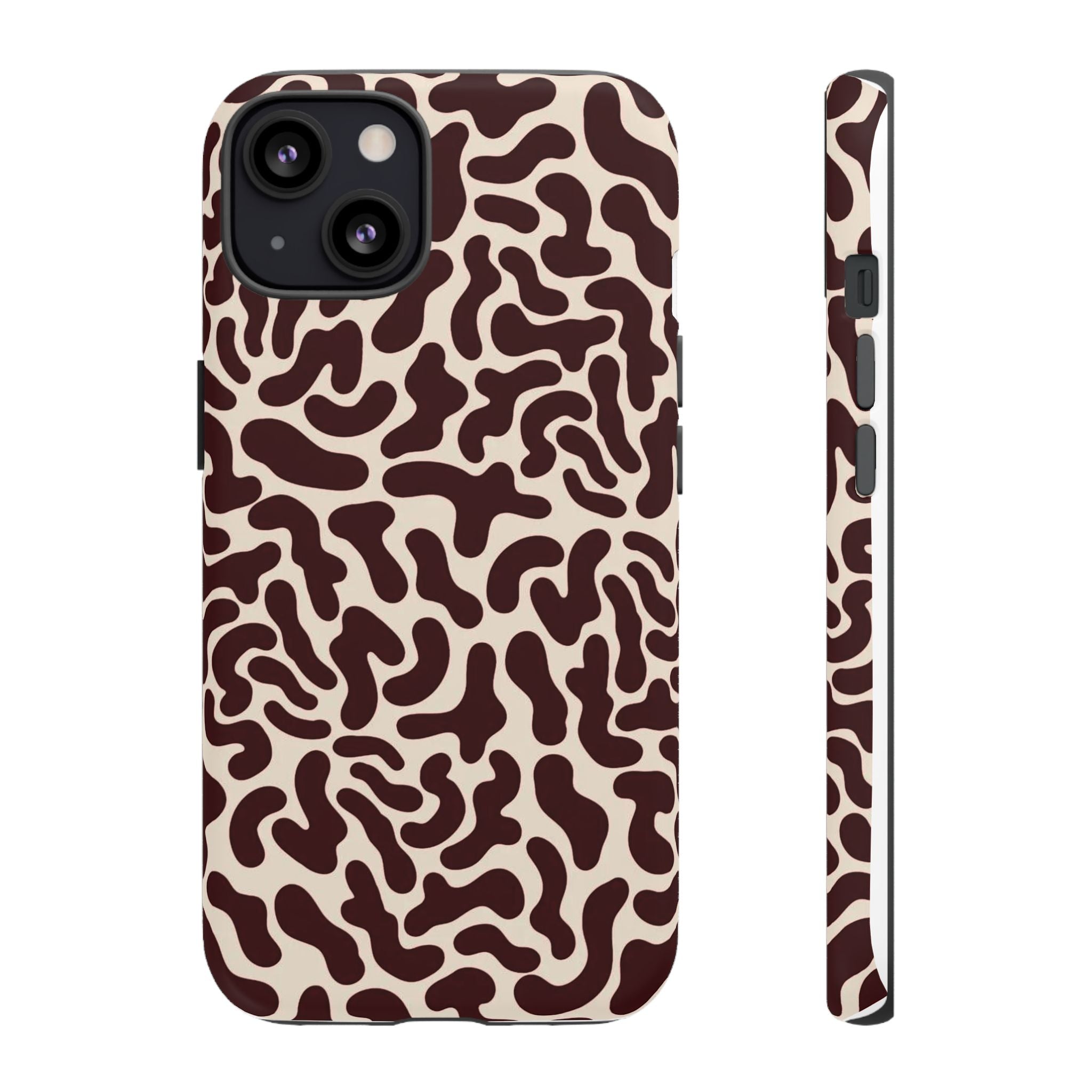 Animal Print iPhone Case - Brown Abstract Cow Pattern Tough Case