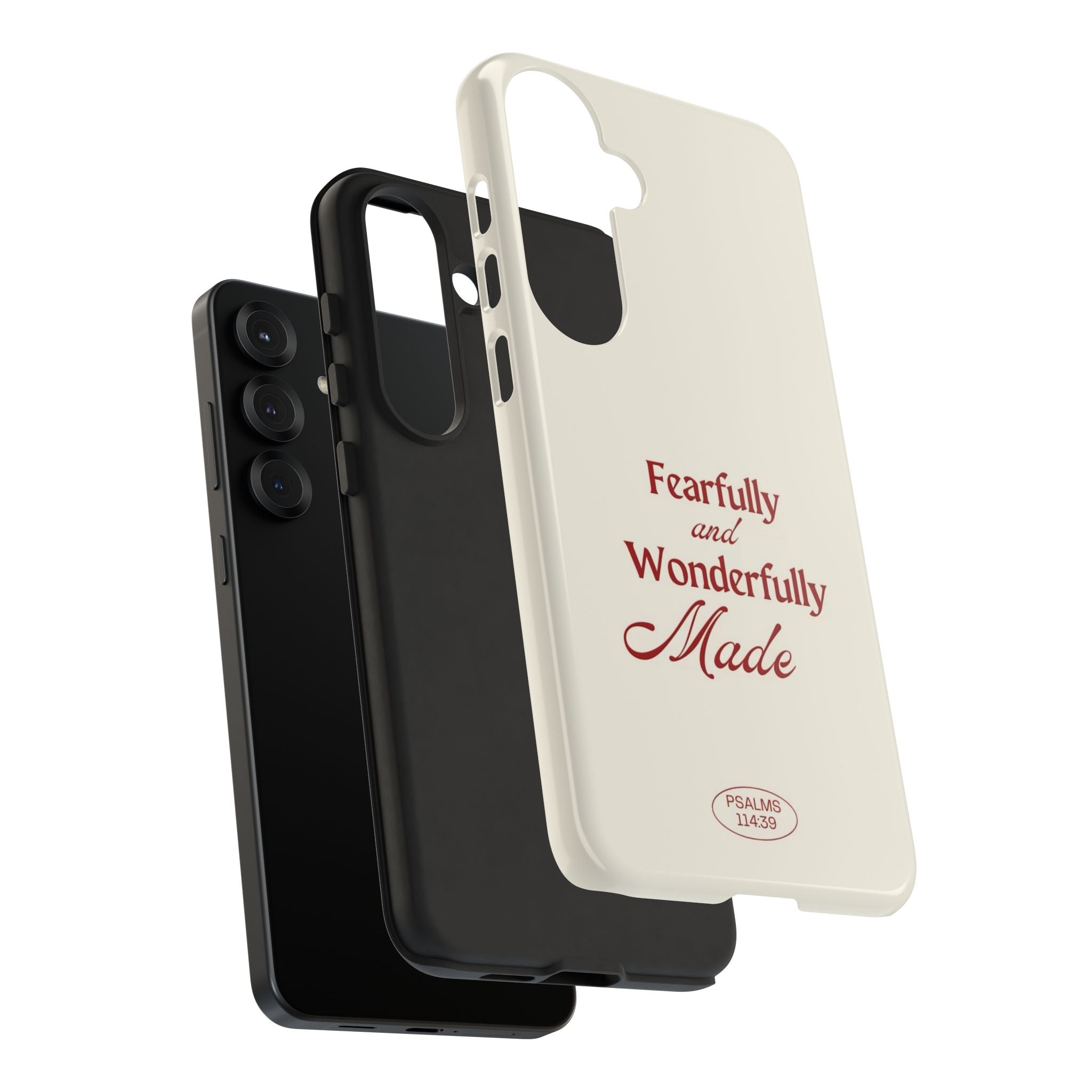 Tough Phone Case — "Fearfully and Wonderfully Made" Christian Scripture Protective Case