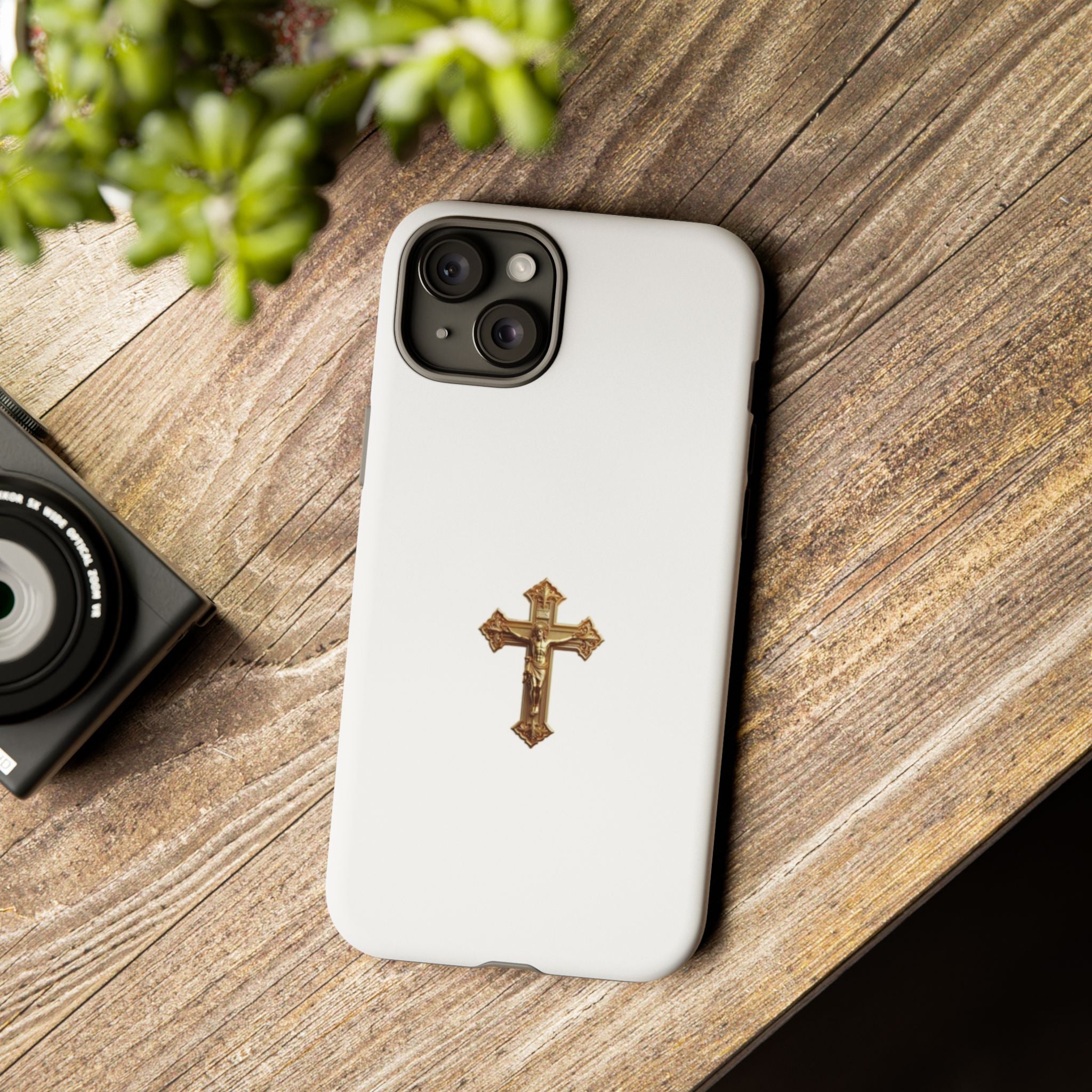 Gold Cross Tough Phone Case | Protective Cover