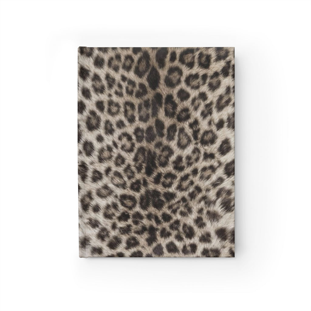 Hardcover Leopard Print Ruled Journal — Stylish Animal Print Notebook
