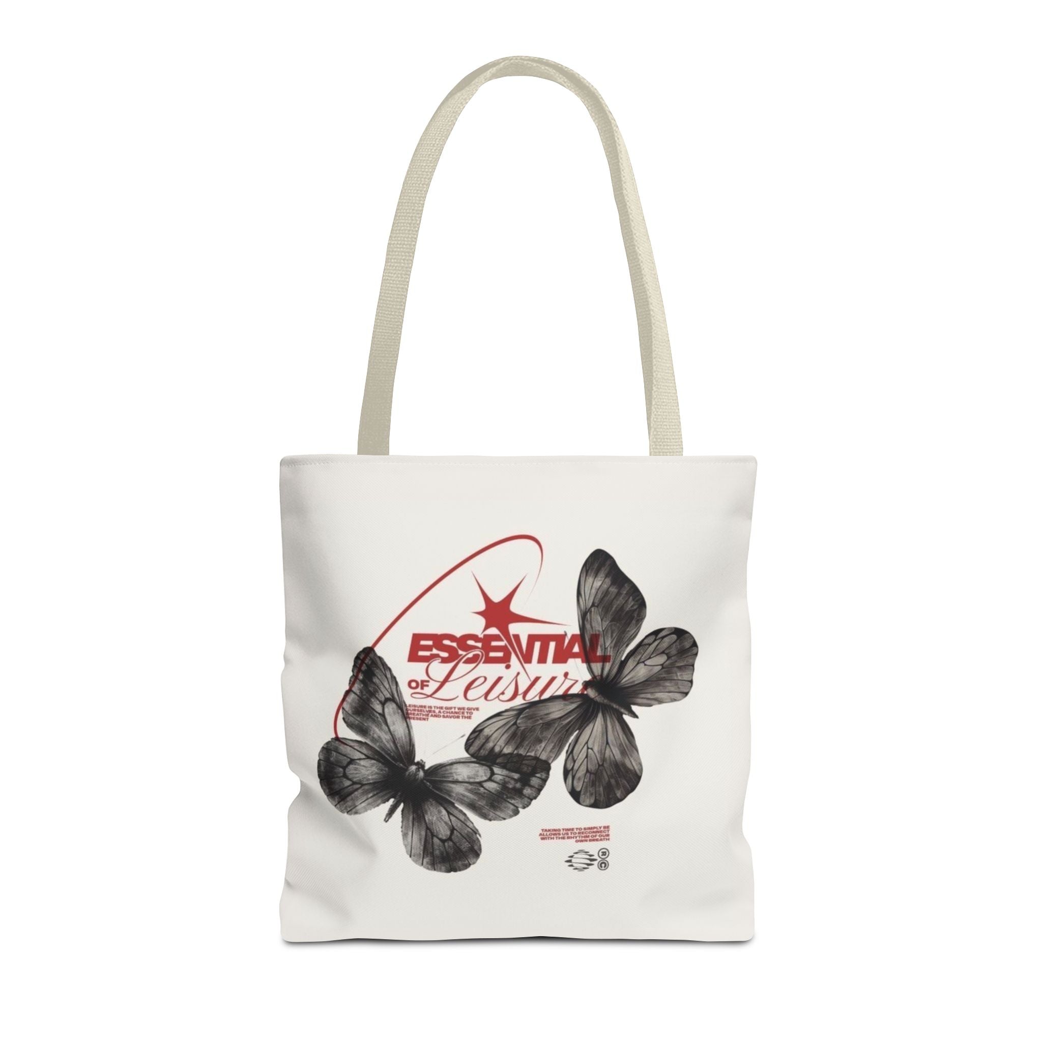 'Essential to Leisure' Floral Graphic Tote Bag