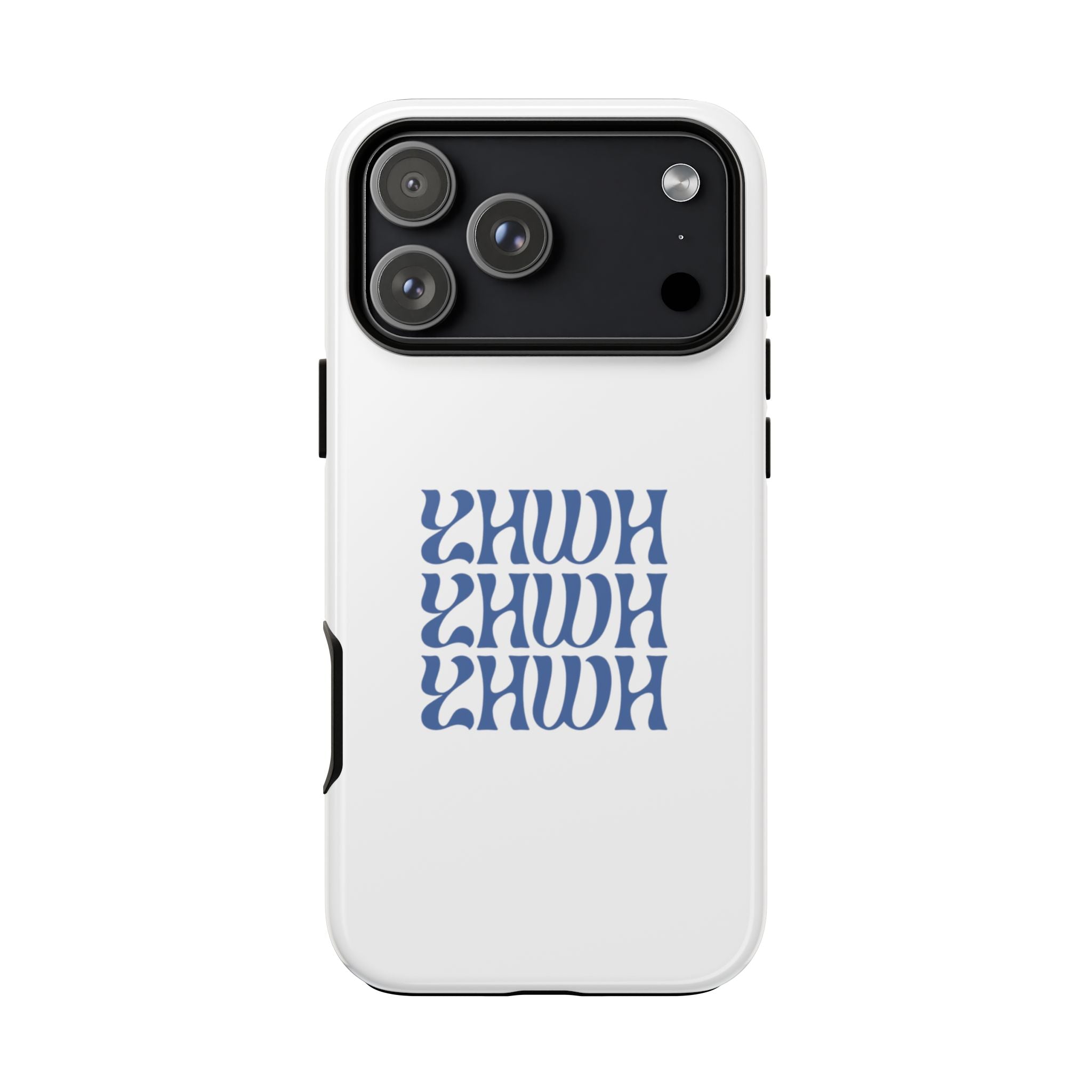 "YHWH" — Retro Blue Wavy Tough Phone Case
