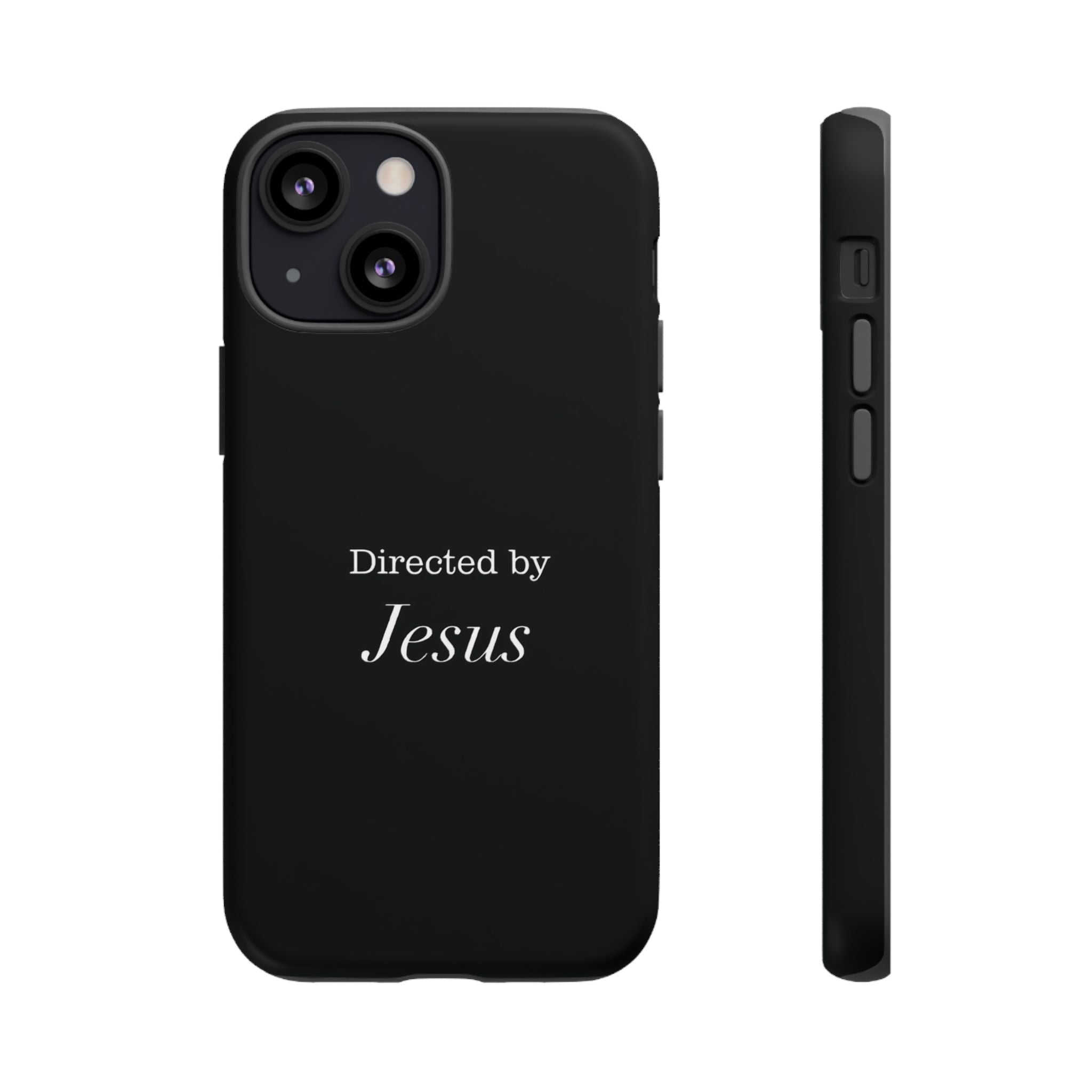 Directed by Jesus Tough Phone Case — Faith Black Protective Case