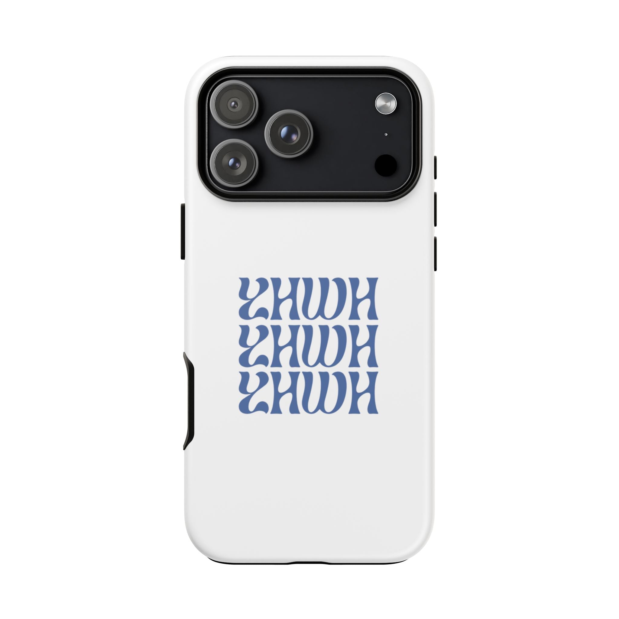 "YHWH" — Retro Blue Wavy Tough Phone Case
