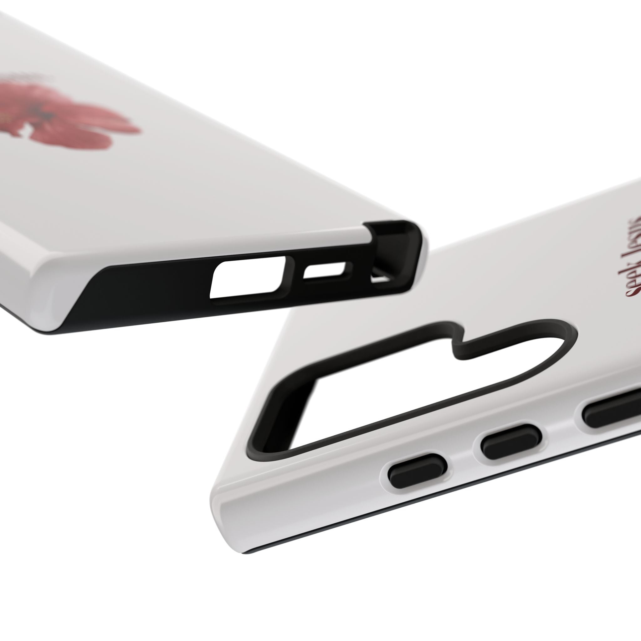 "seek Jesus." Floral Tough Protective Case