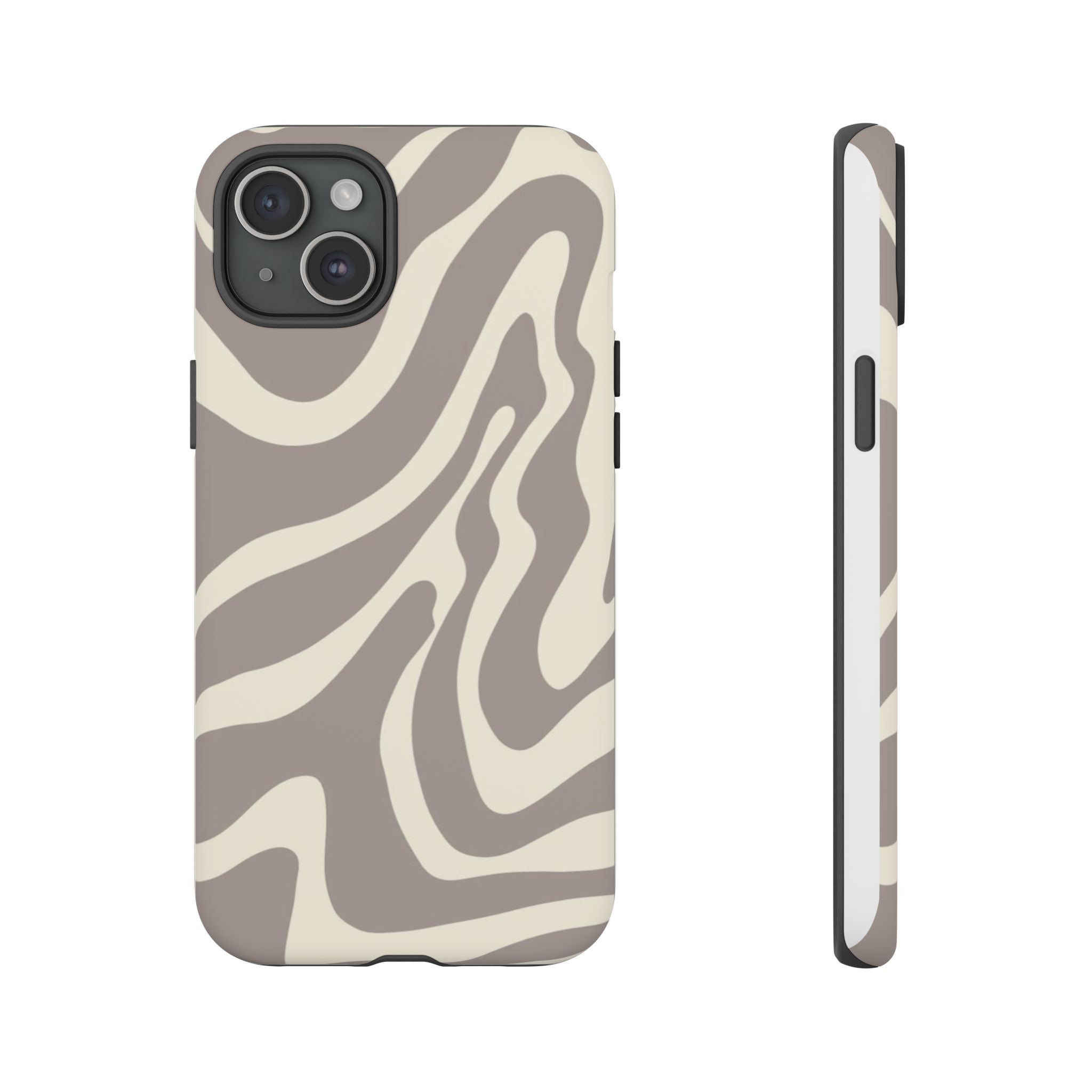 Neutral Zebra Print Tough iPhone Case