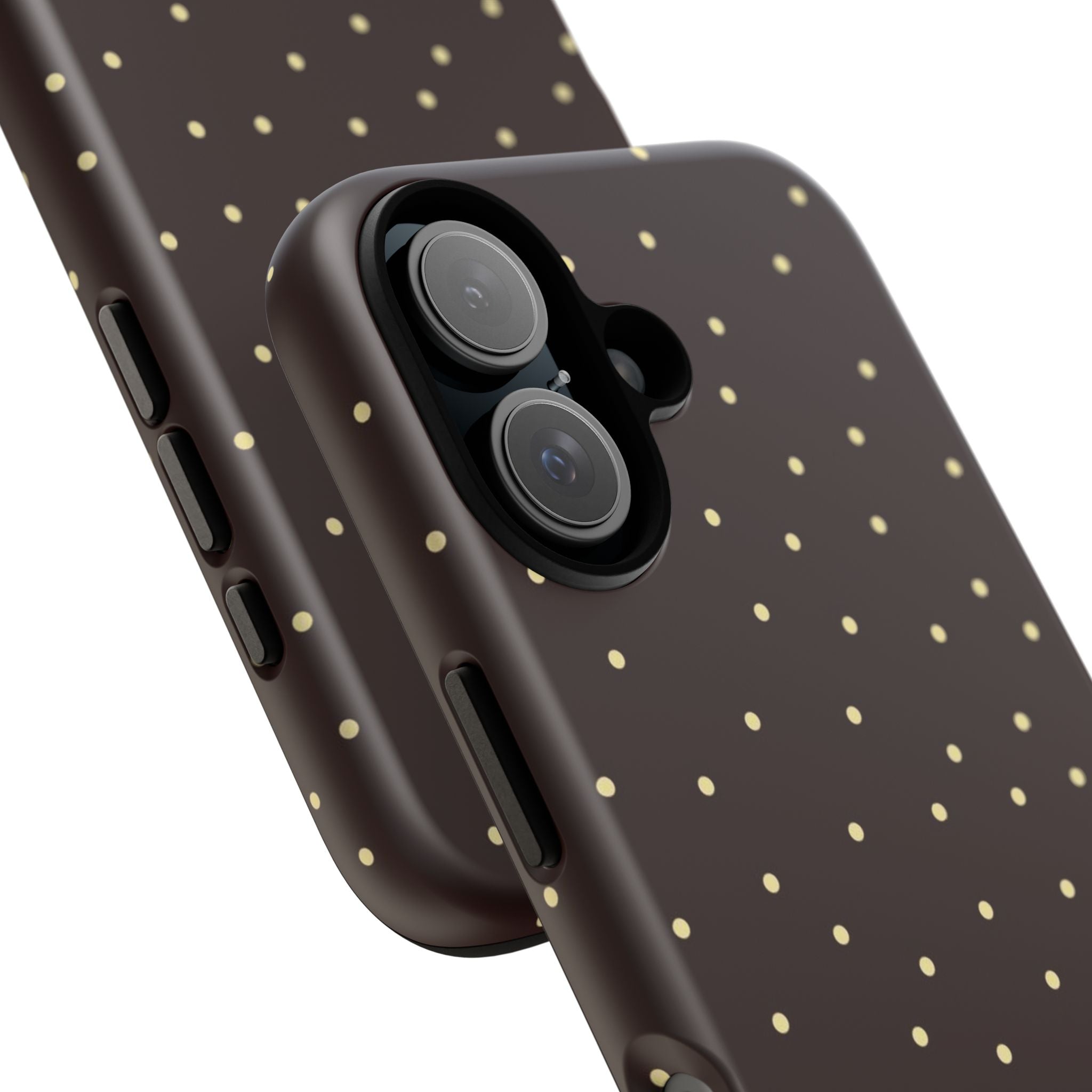 Brown Gold Polka Dot Tough Phone Case