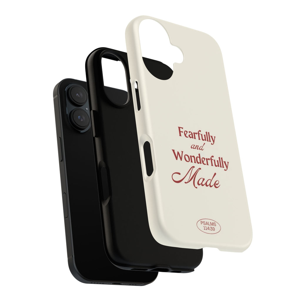 Tough Phone Case — "Fearfully and Wonderfully Made" Christian Scripture Protective Case
