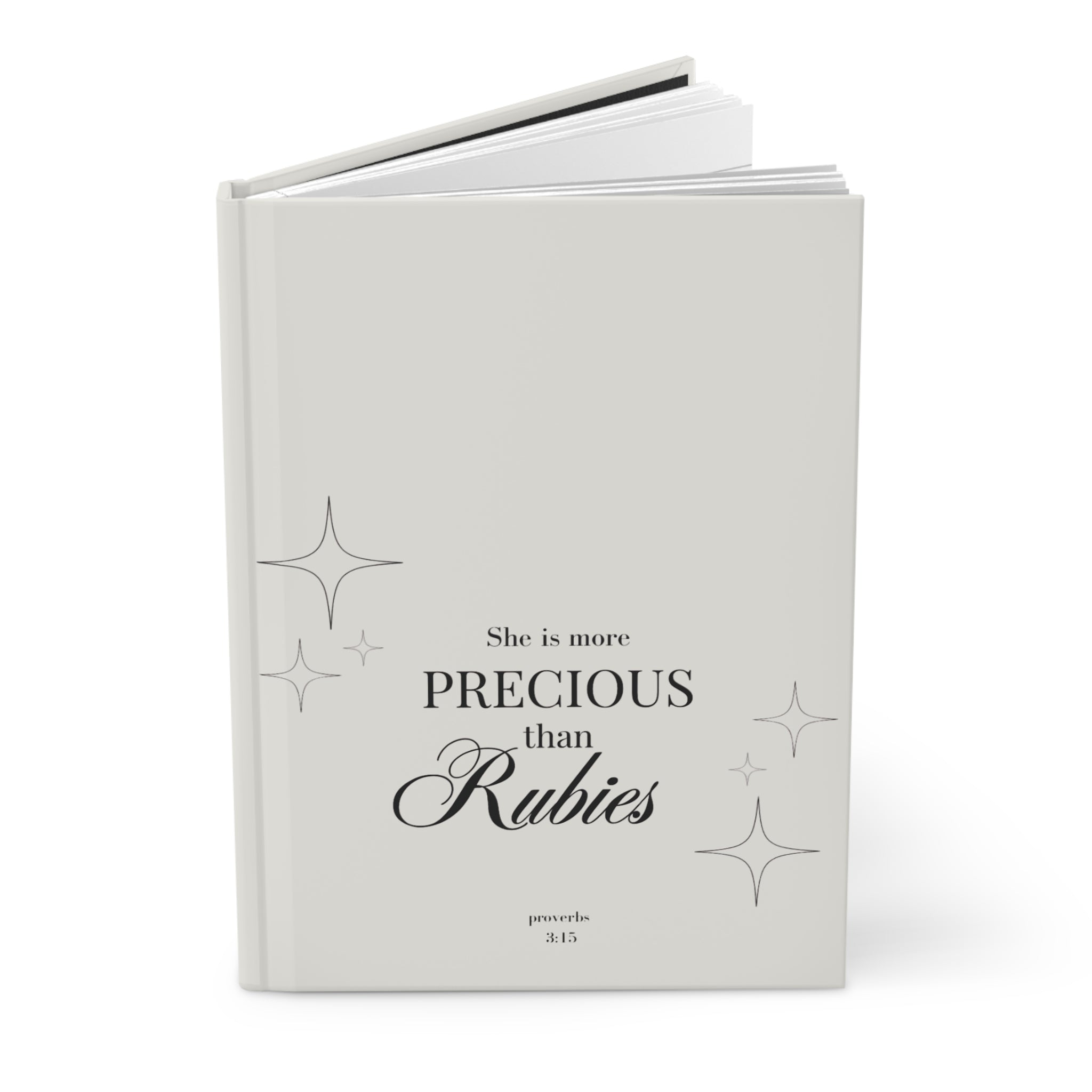 Hardcover Journal — "She is more precious than Rubies"