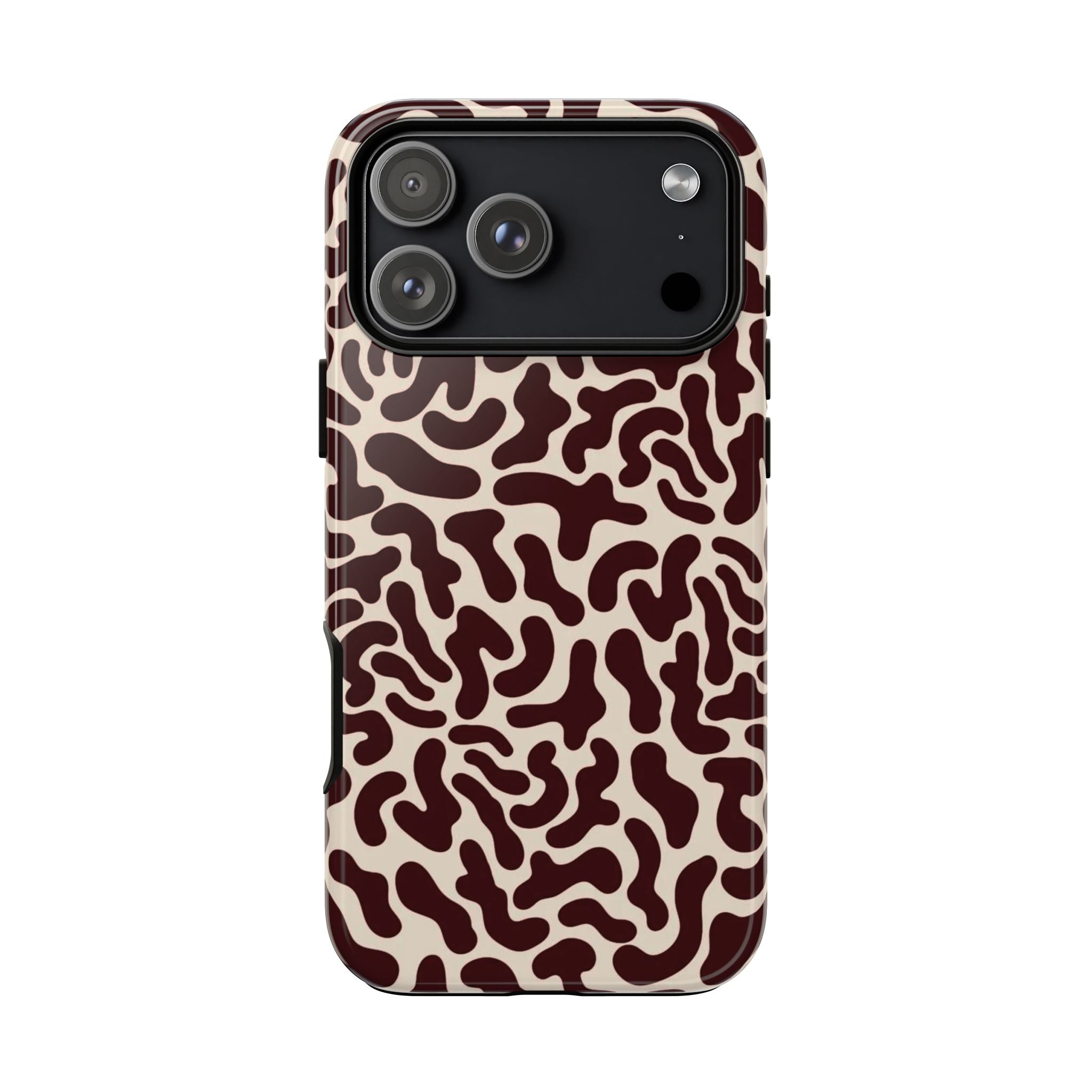 Animal Print iPhone Case - Brown Abstract Cow Pattern Tough Case