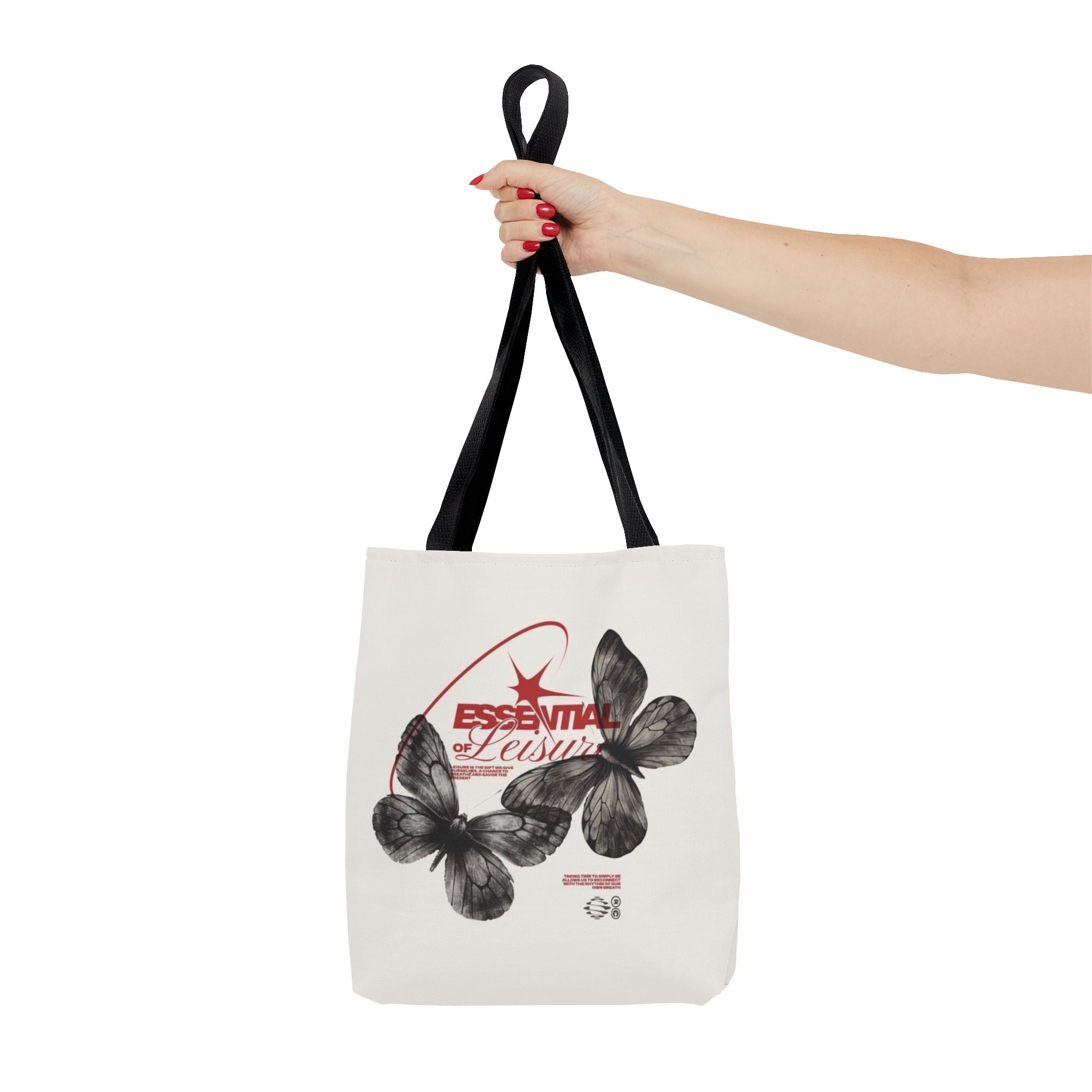 'Essential to Leisure' Floral Graphic Tote Bag