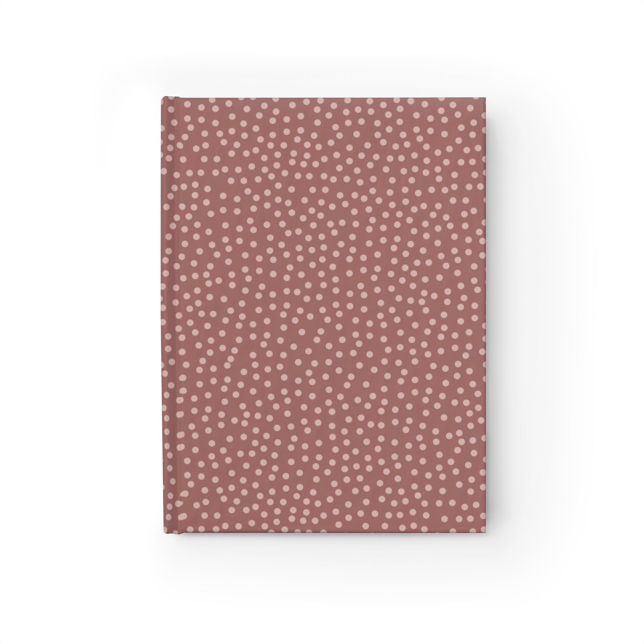 Mauve Dot Pattern Ruled Hardcover Journal