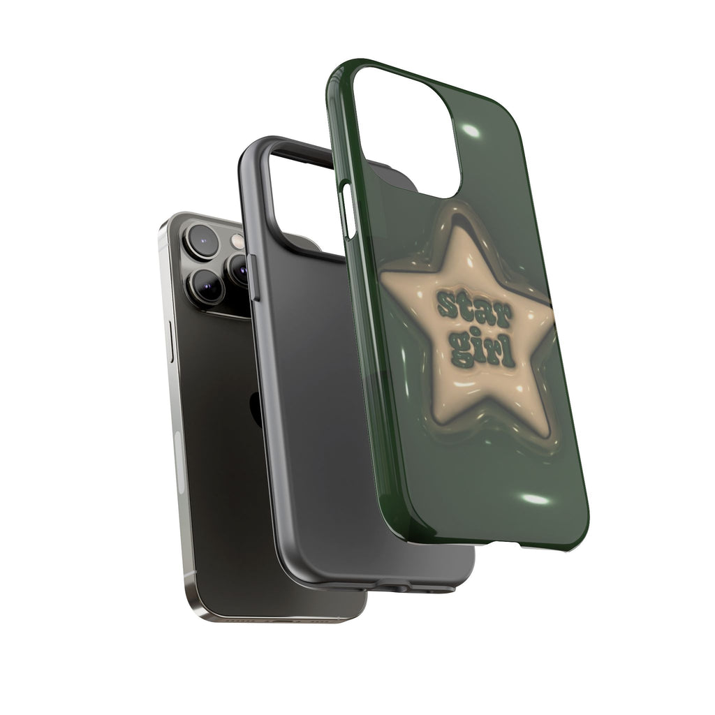 Star Girl iPhone Case — Green Star Protective Case