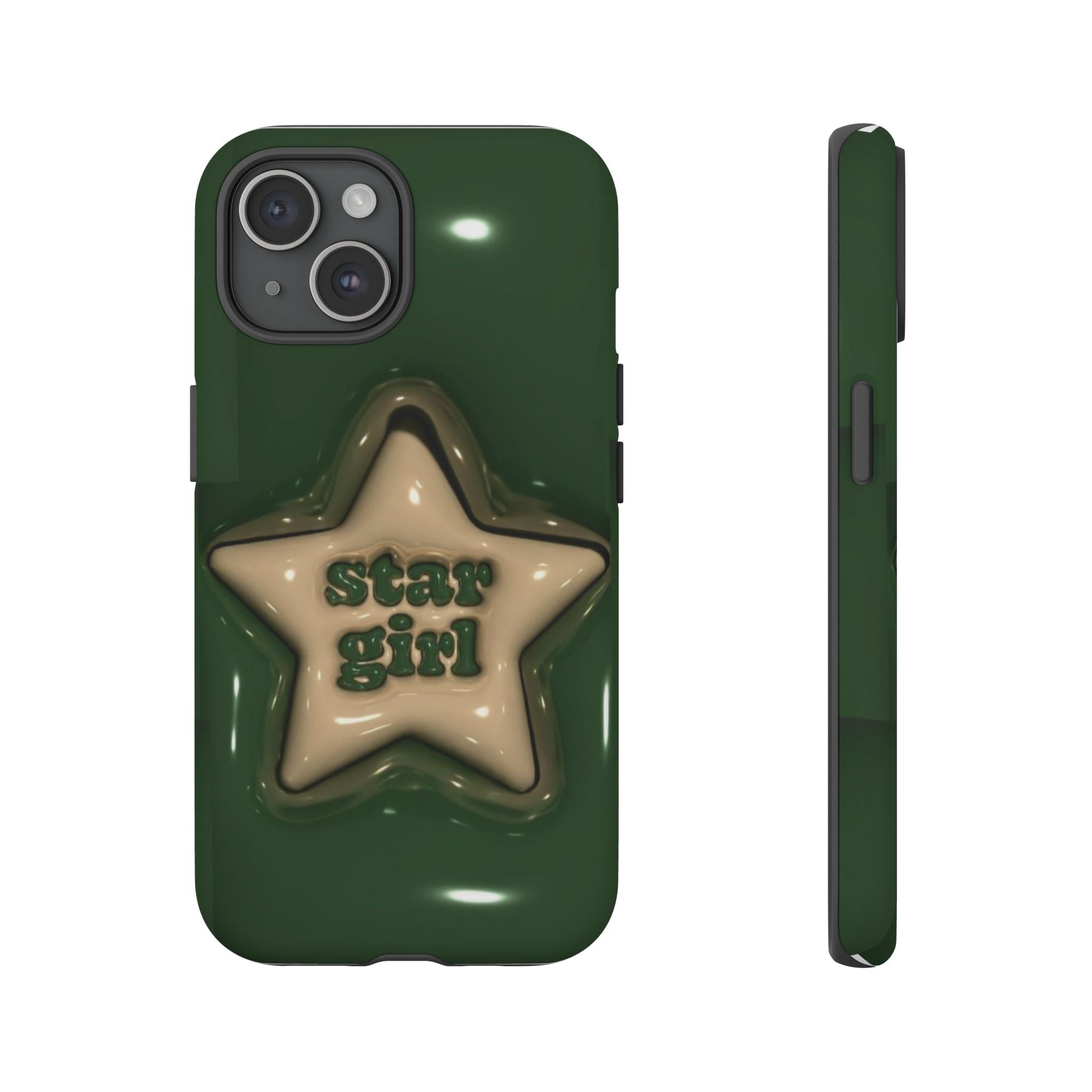 Star Girl iPhone Case — Green Star Protective Case