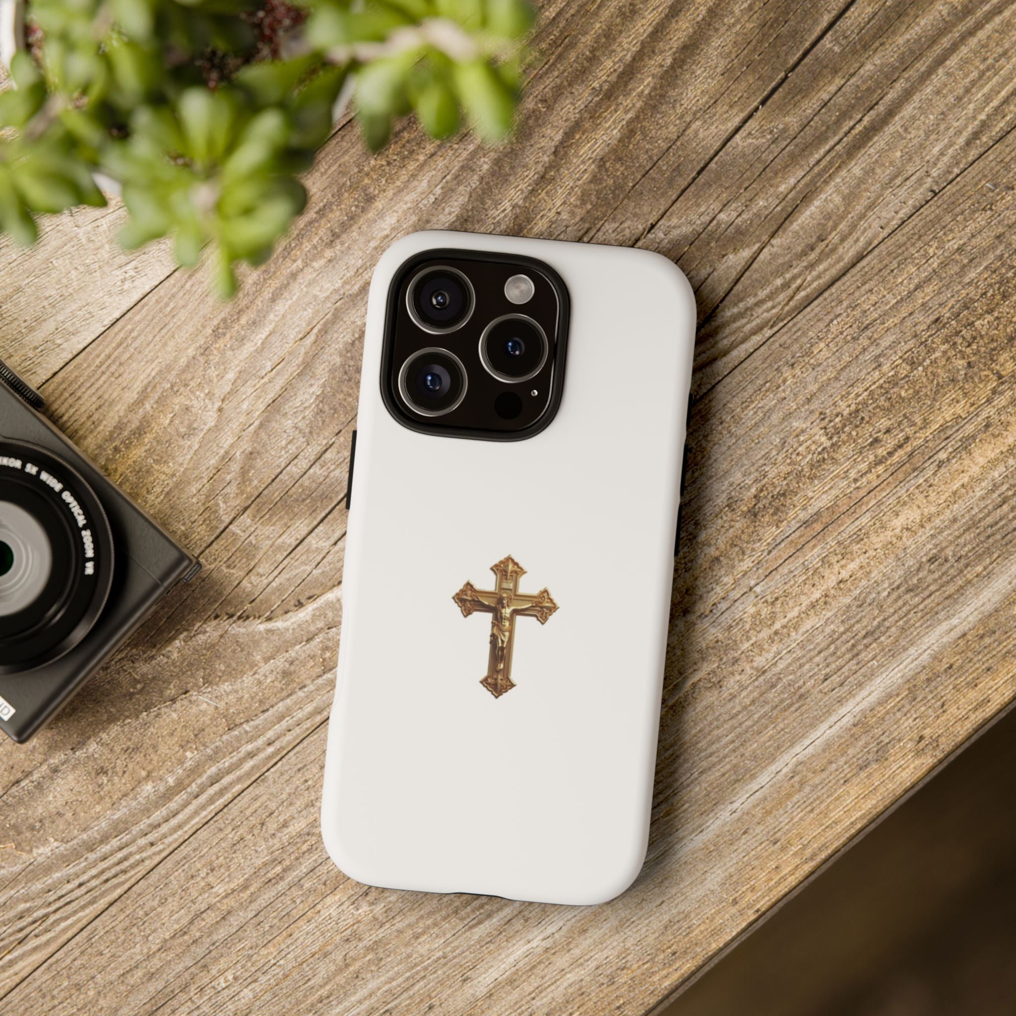 Gold Cross Tough Phone Case | Protective Cover