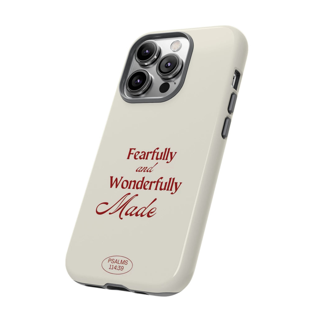 Tough Phone Case — "Fearfully and Wonderfully Made" Christian Scripture Protective Case