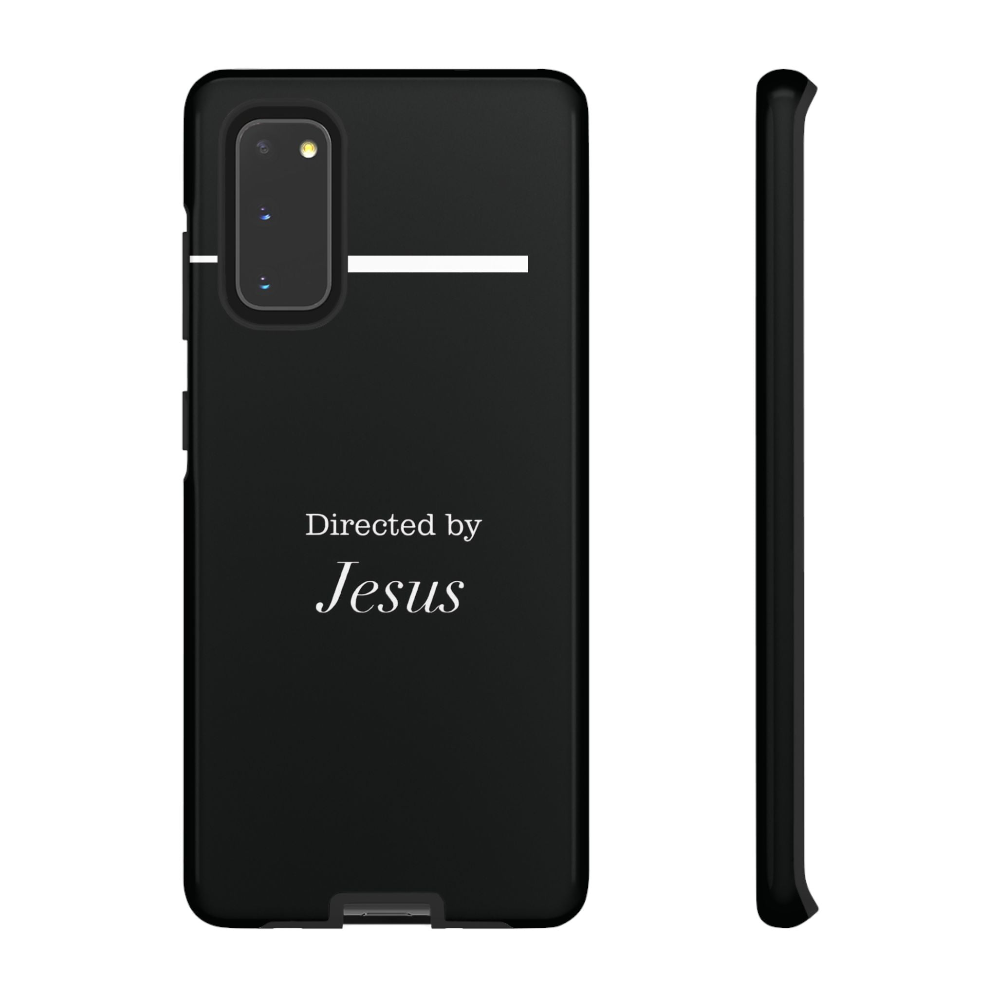 Directed by Jesus Tough Phone Case — Faith Black Protective Case