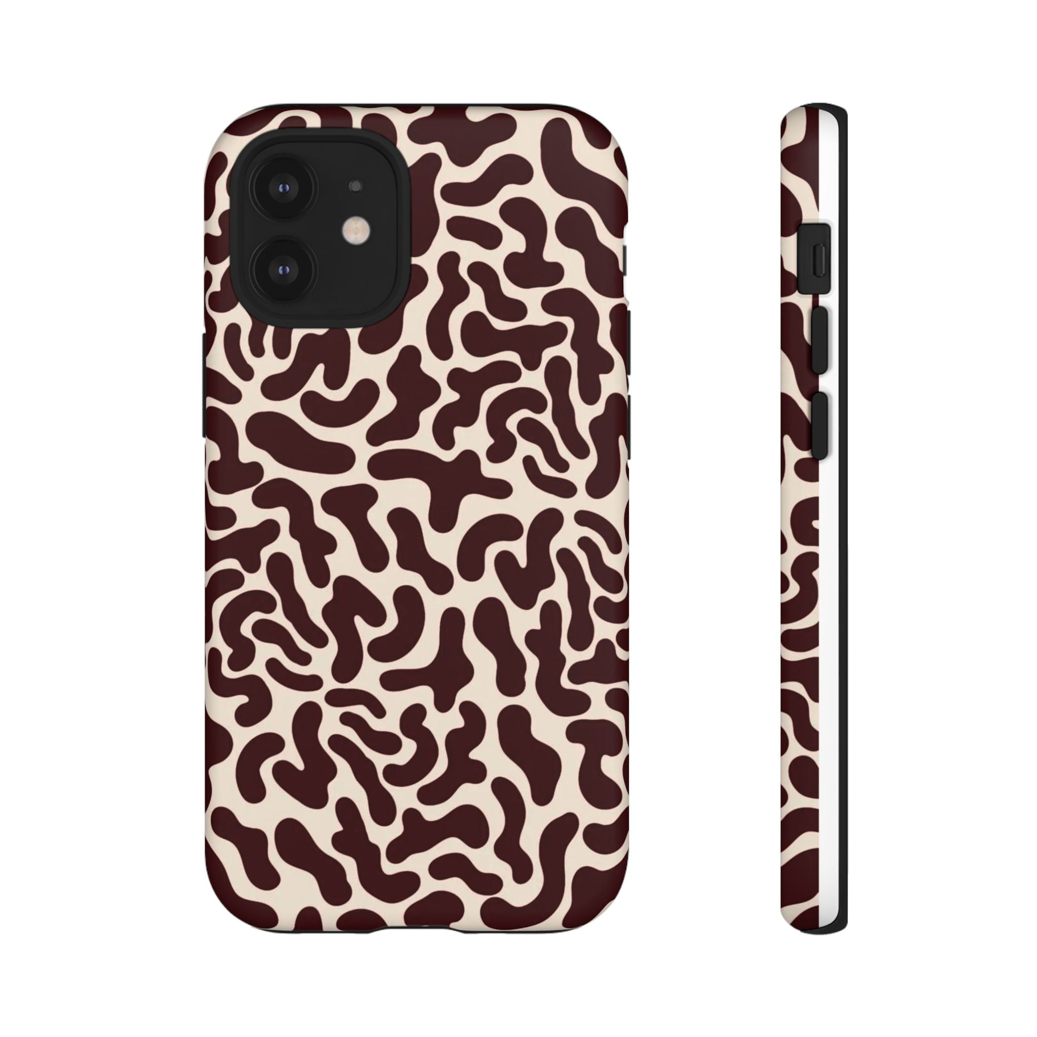 Animal Print iPhone Case - Brown Abstract Cow Pattern Tough Case