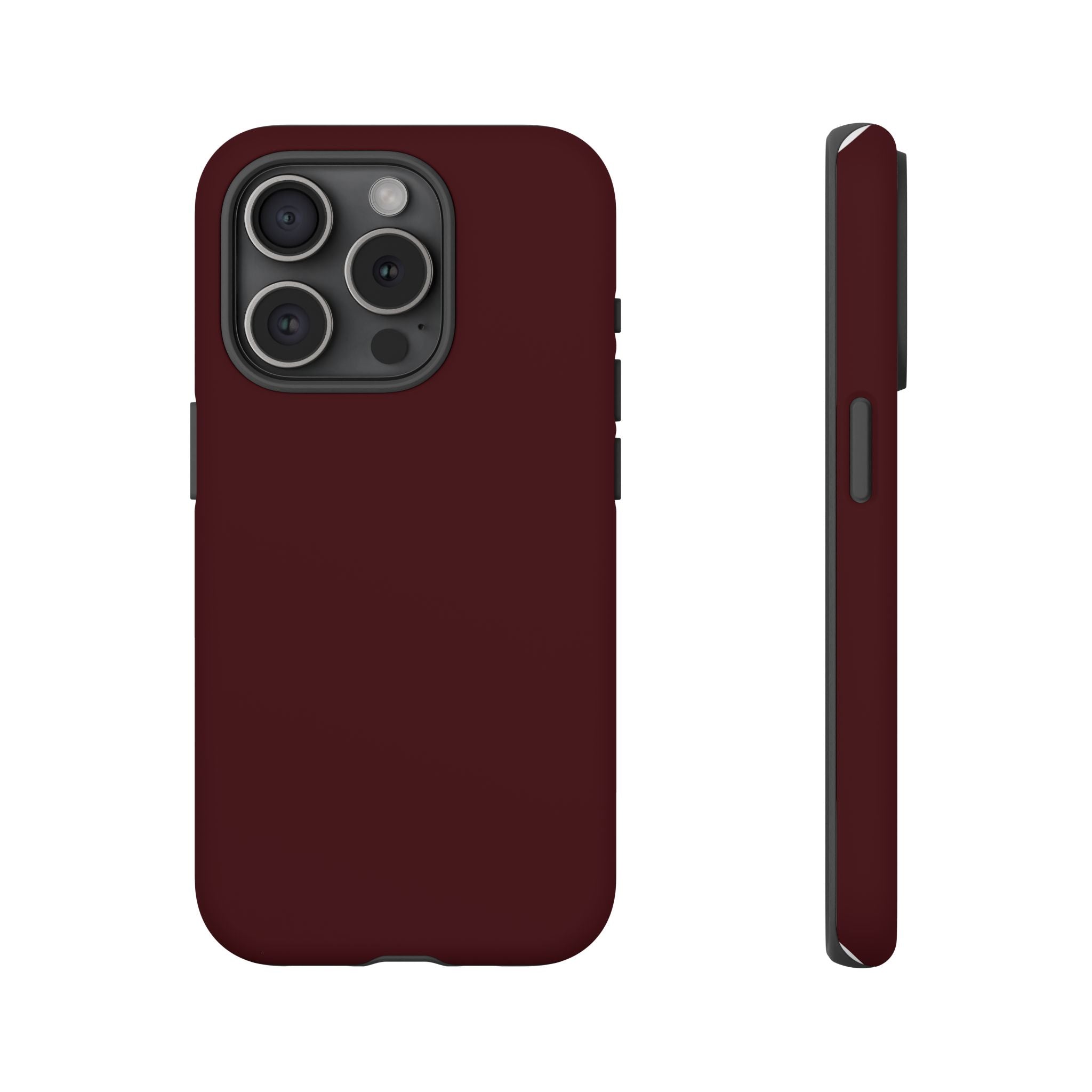 Maroon Tough iPhone Case — Slim Impact-Resistant Protective Cover