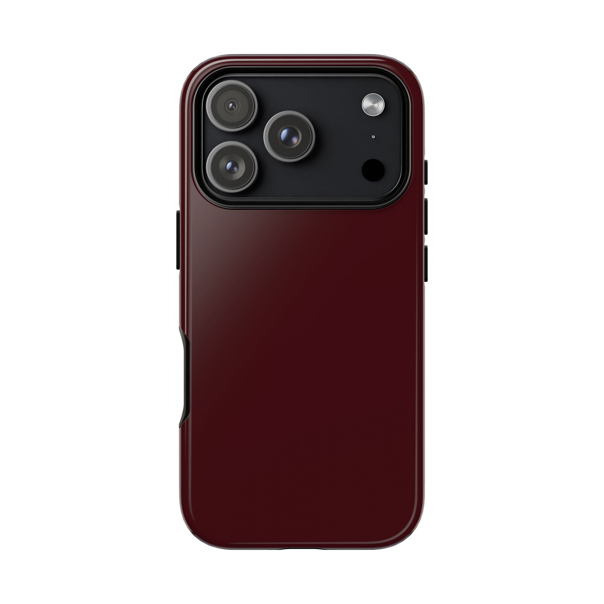 Maroon Tough iPhone Case — Slim Impact-Resistant Protective Cover
