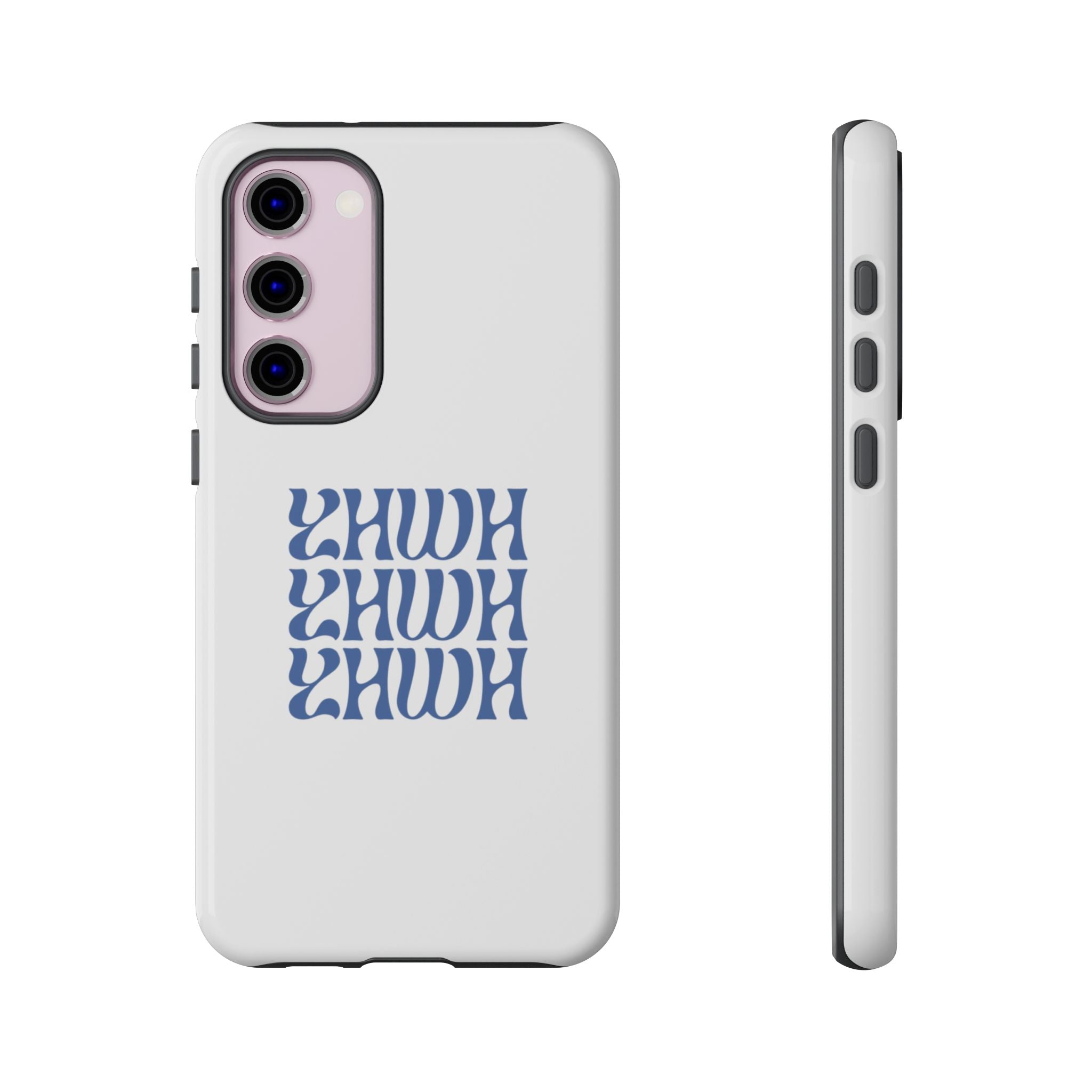 "YHWH" — Retro Blue Wavy Tough Phone Case