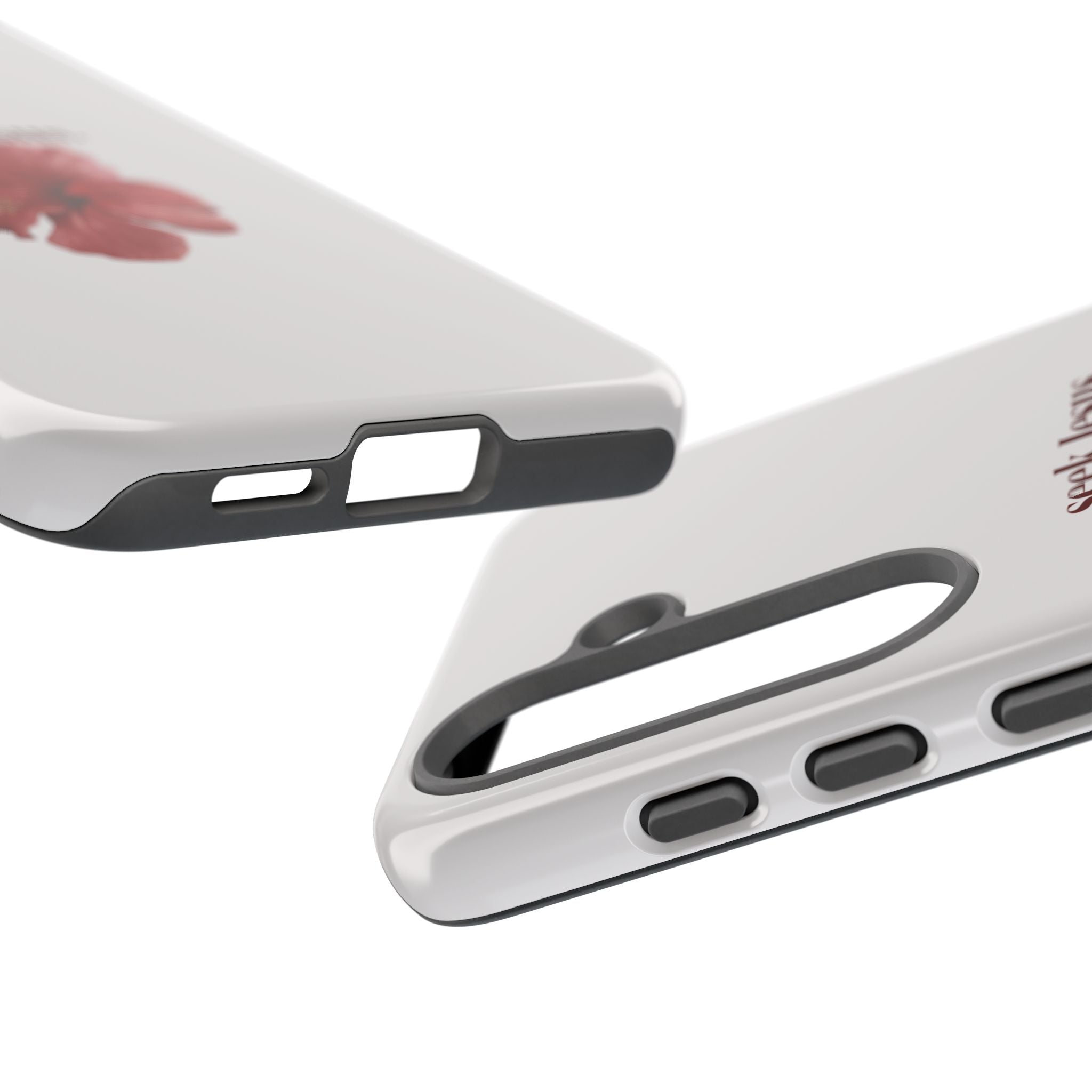 "seek Jesus." Floral Tough Protective Case
