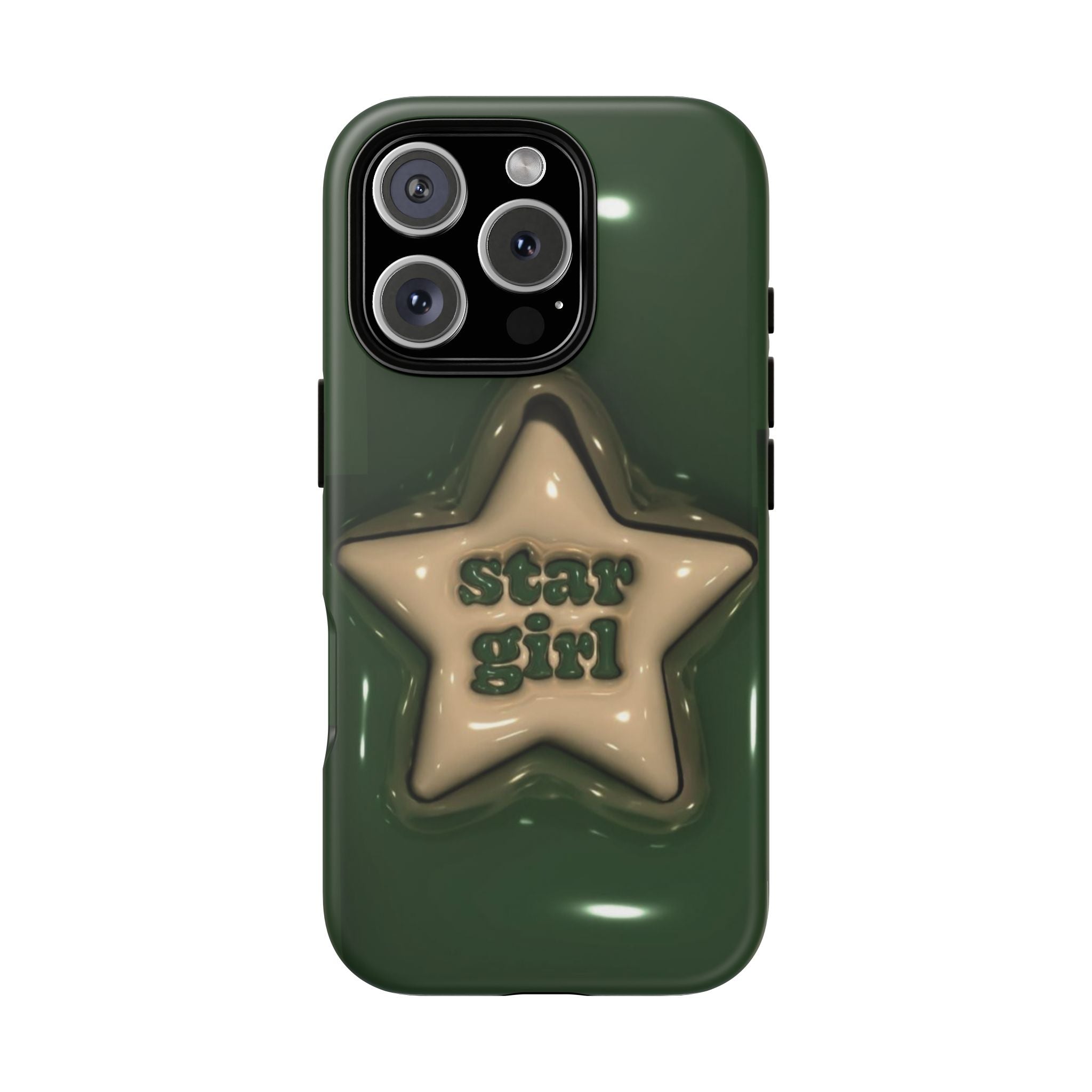 Star Girl iPhone Case — Green Star Protective Case