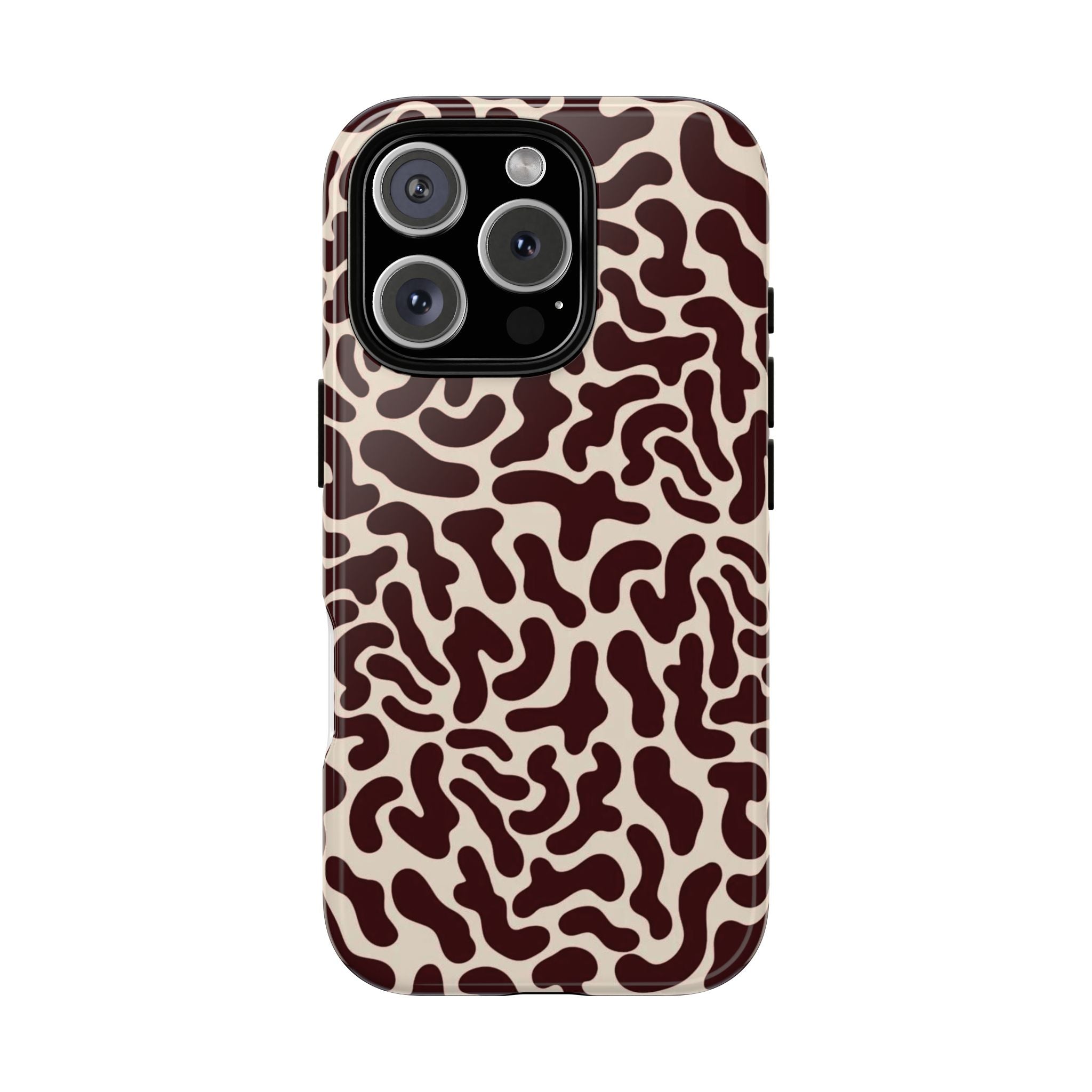 Animal Print iPhone Case - Brown Abstract Cow Pattern Tough Case
