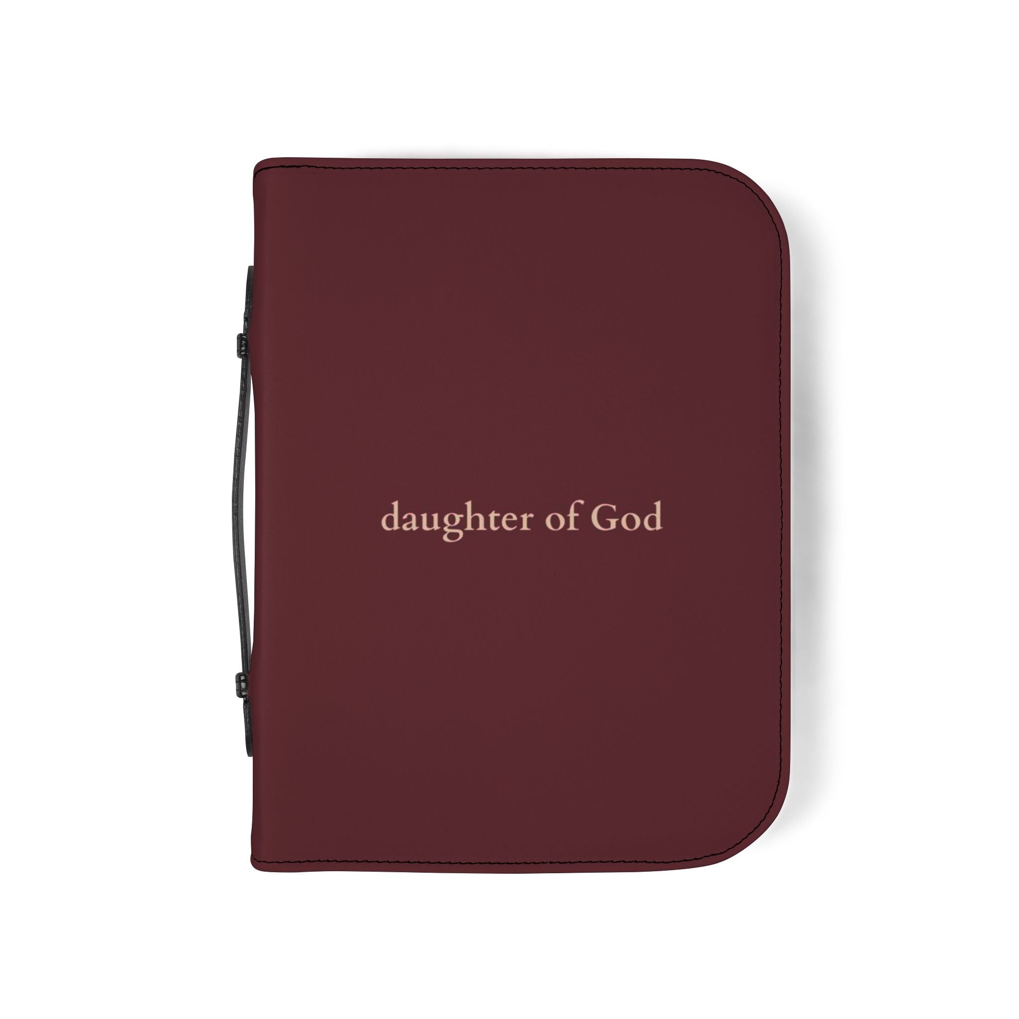Daughter of God Zipper Bible Cover — Burgundy Case