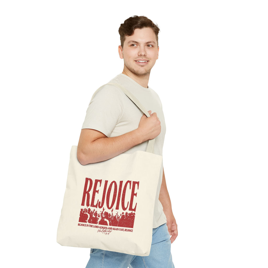 "Rejoice" Graphic Tote Bag