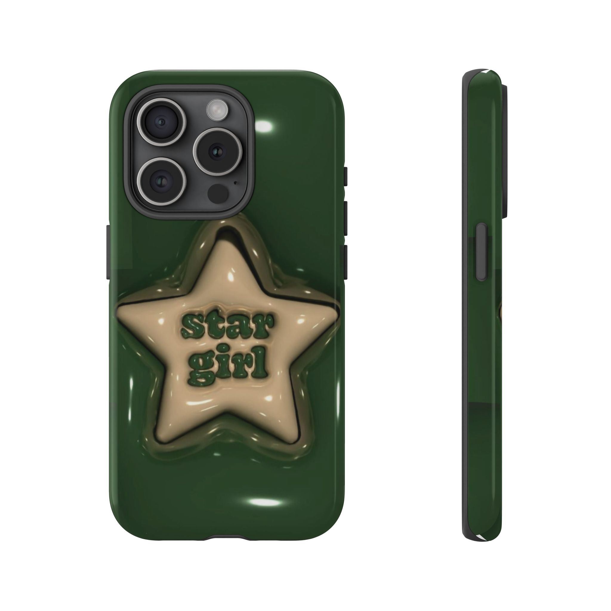 Star Girl iPhone Case — Green Star Protective Case