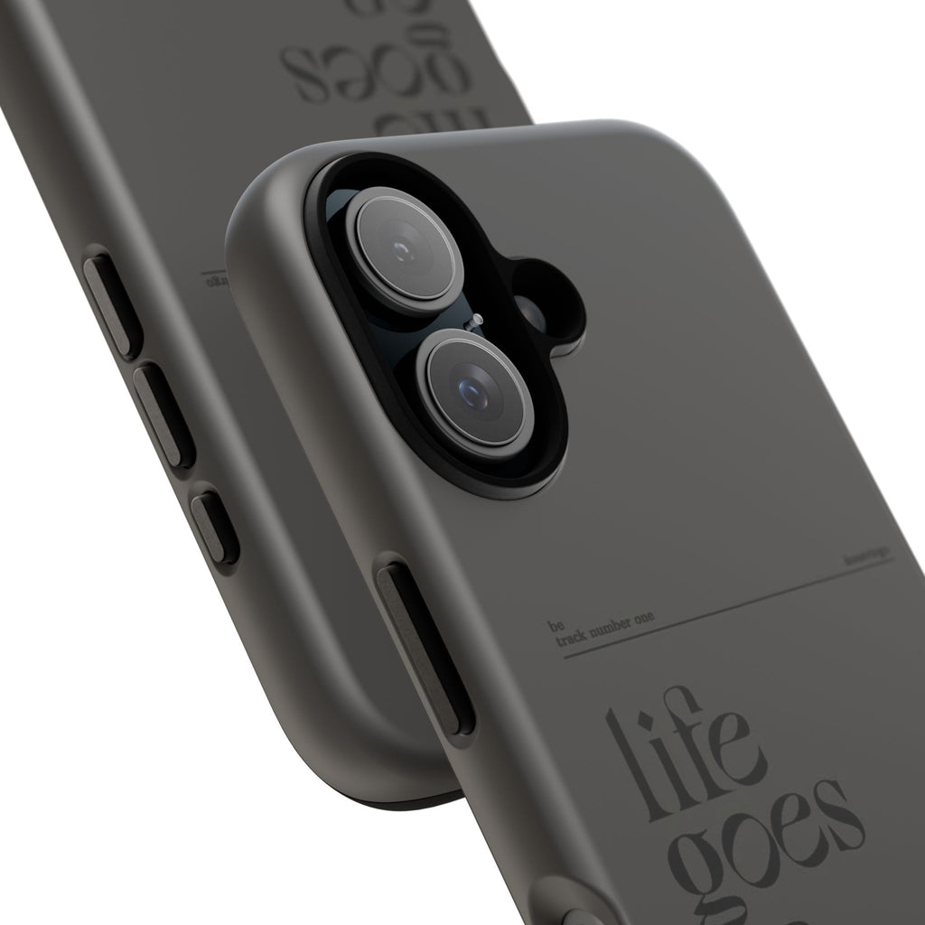 iPhone Case — Minimal 'life goes on' Protective Silicone Cover