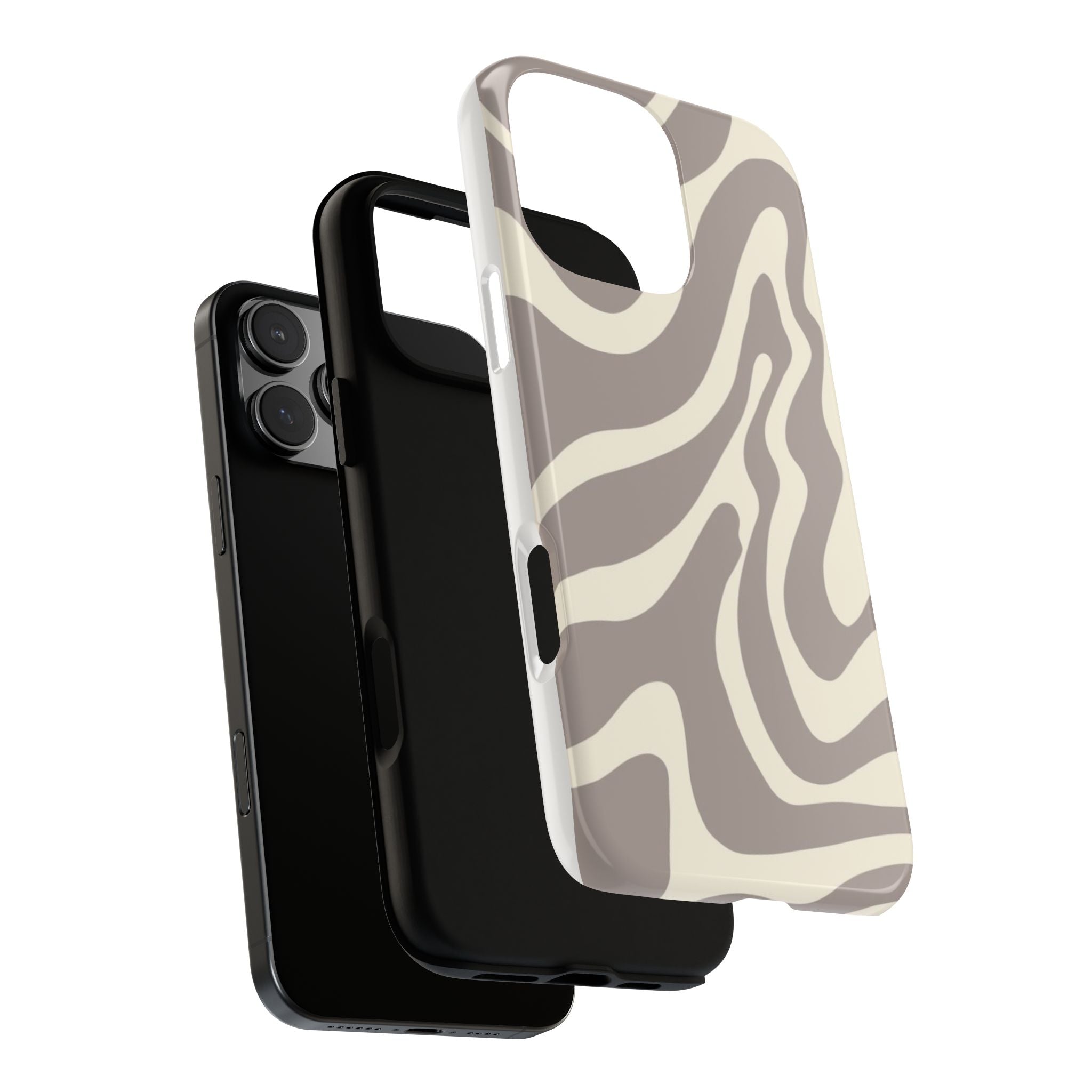 Neutral Zebra Print Tough iPhone Case