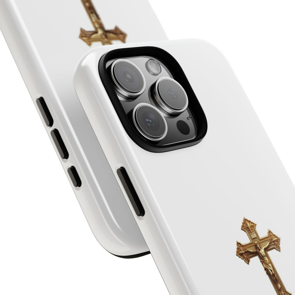 Gold Cross Tough Phone Case | Protective Cover