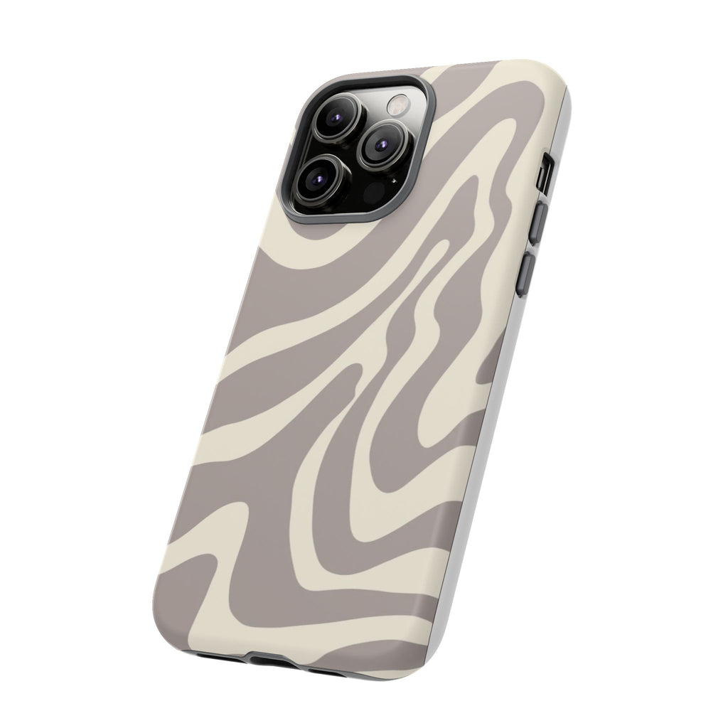 Neutral Zebra Print Tough iPhone Case