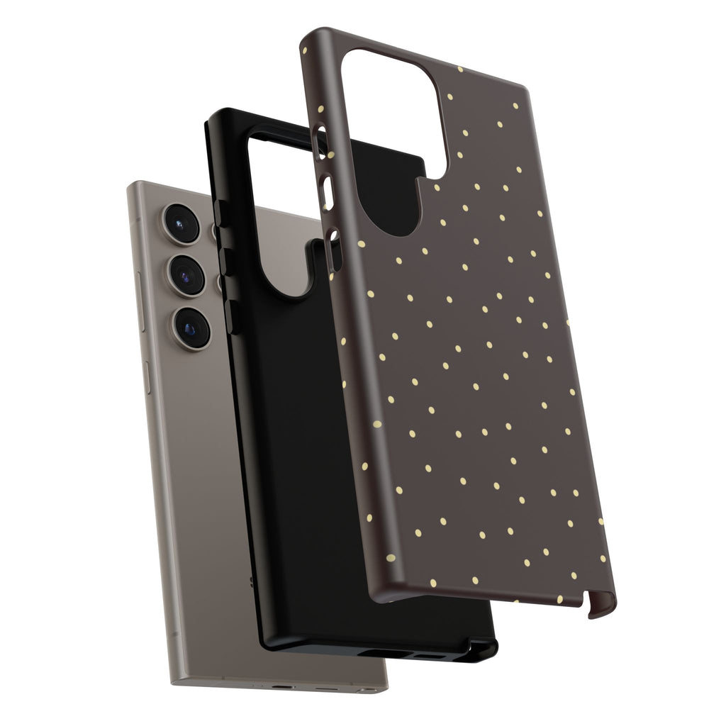 Brown Gold Polka Dot Tough Phone Case