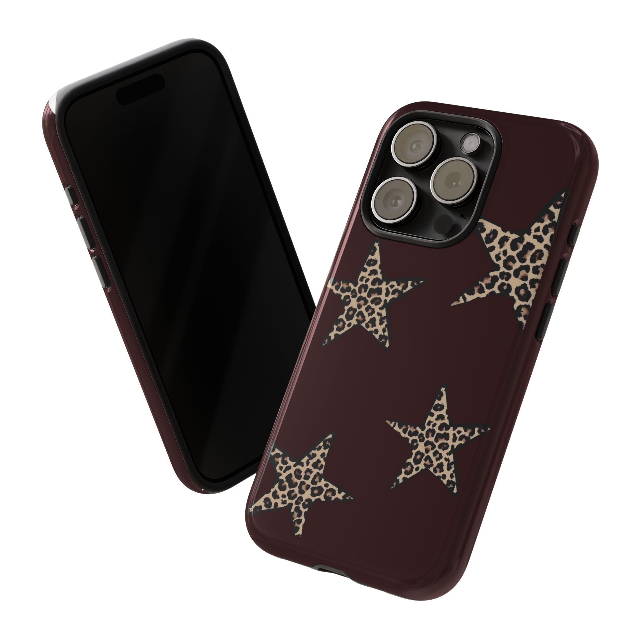 Leopard Star iPhone Case — Chic Brown Protective Tough Case