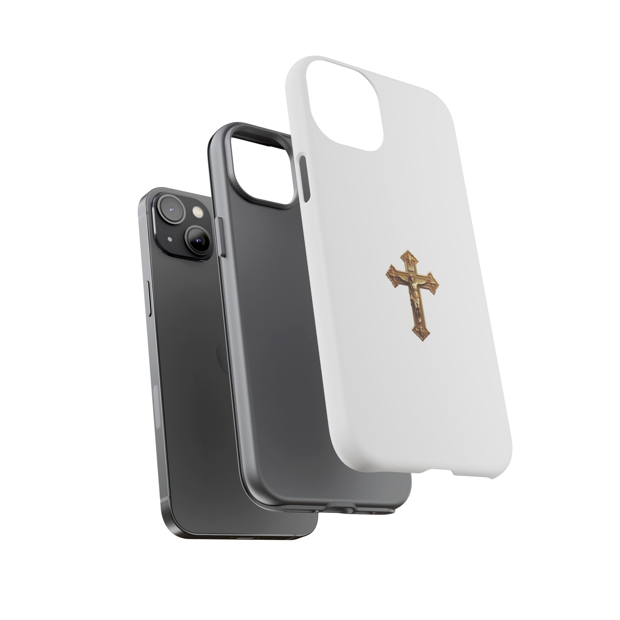 Gold Cross Tough Phone Case | Protective Cover