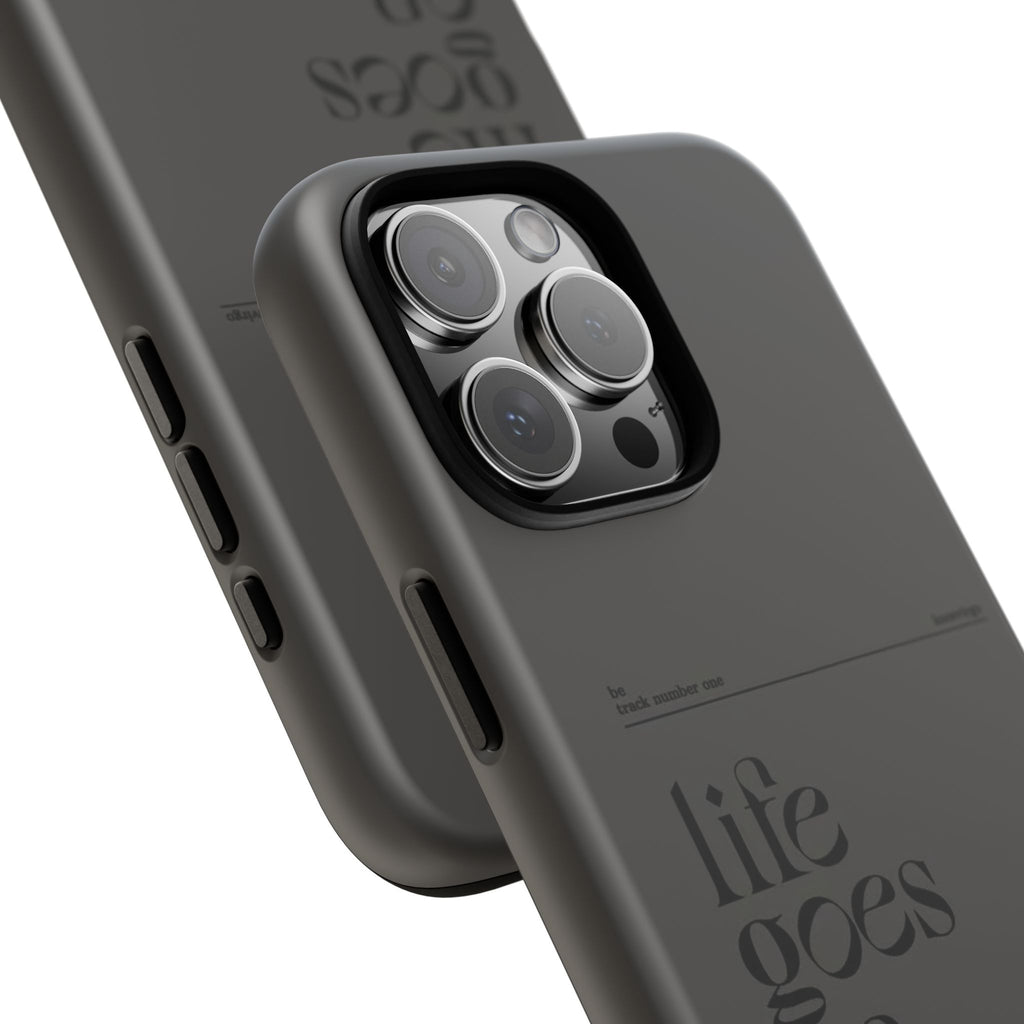 iPhone Case — Minimal 'life goes on' Protective Silicone Cover