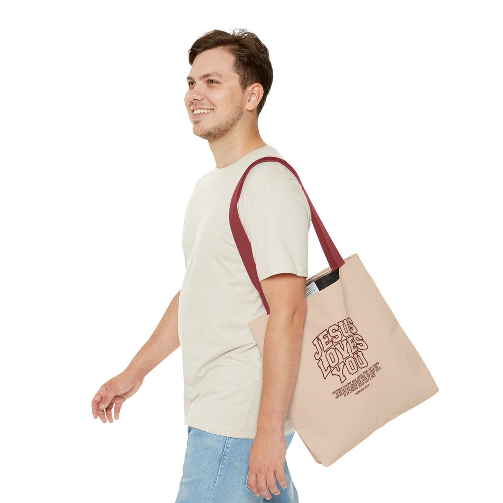 Jesus Loves You Canvas Tote Bag