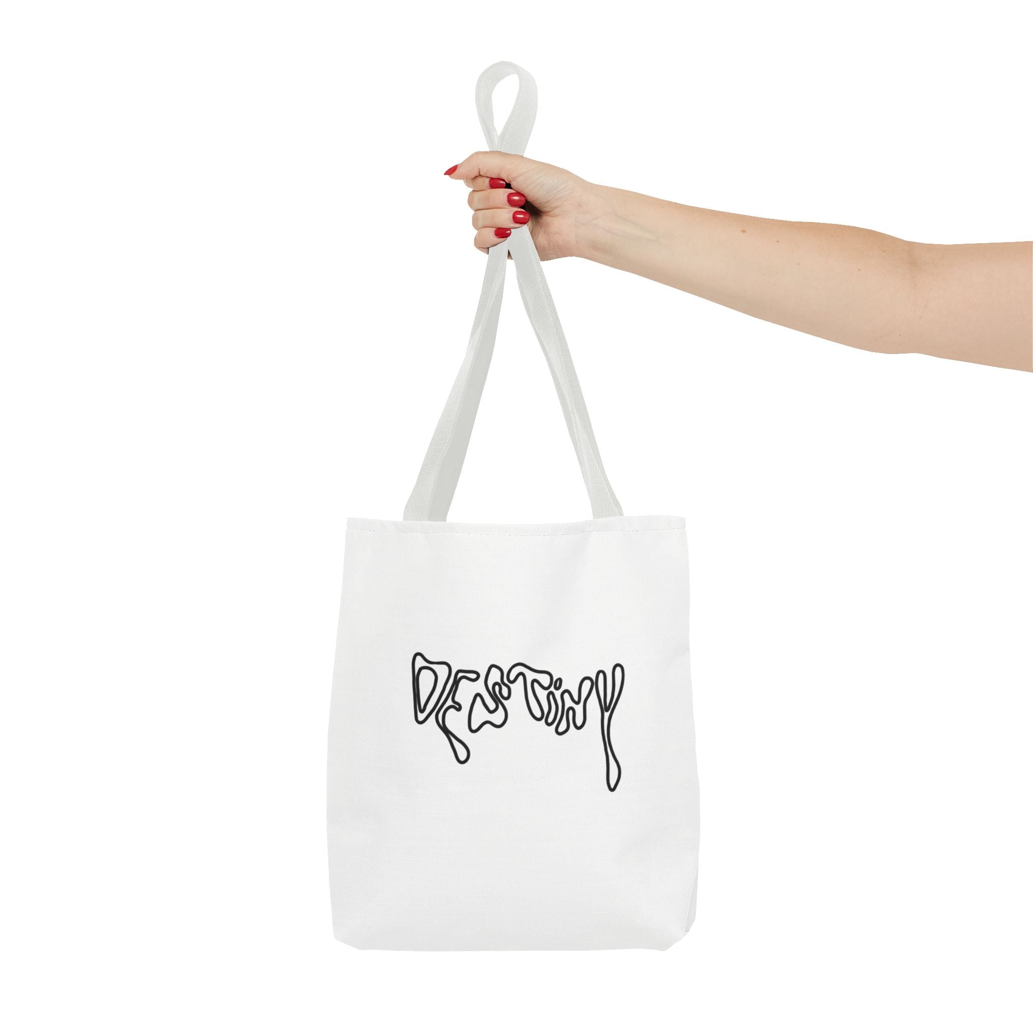 Destiny Script Tote Bag – Minimalist Graphic Canvas Tote