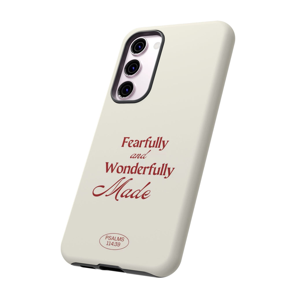 Tough Phone Case — "Fearfully and Wonderfully Made" Christian Scripture Protective Case