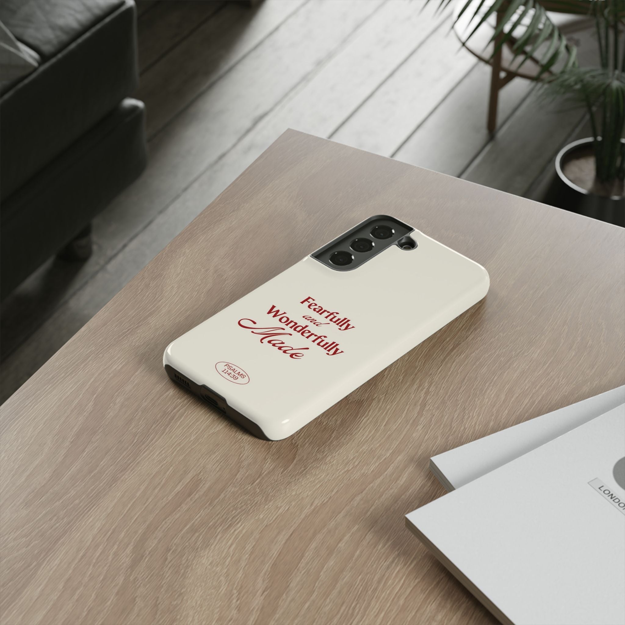 Tough Phone Case — "Fearfully and Wonderfully Made" Christian Scripture Protective Case
